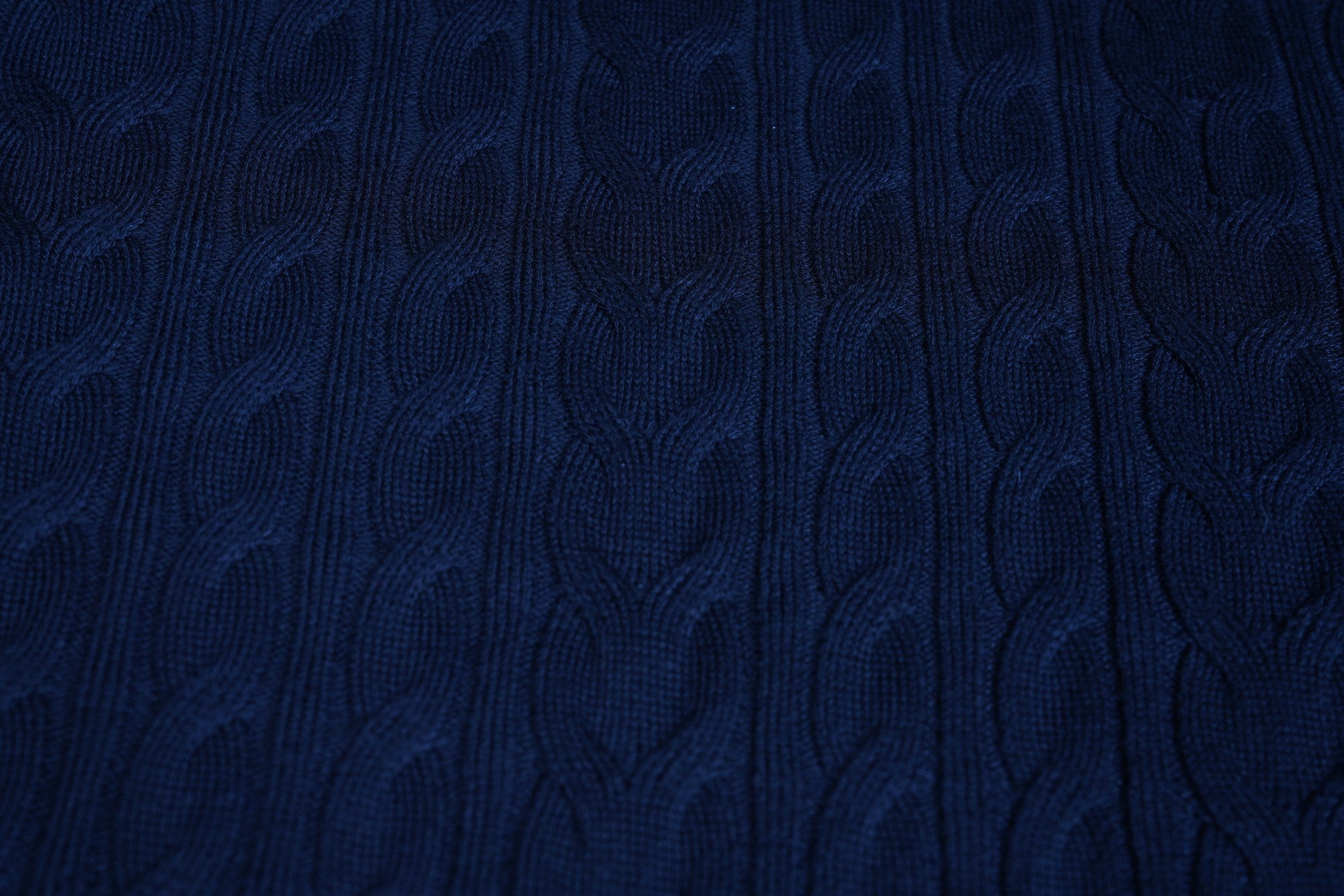 Loro Piana Pull-over Coton Câblé Marine M