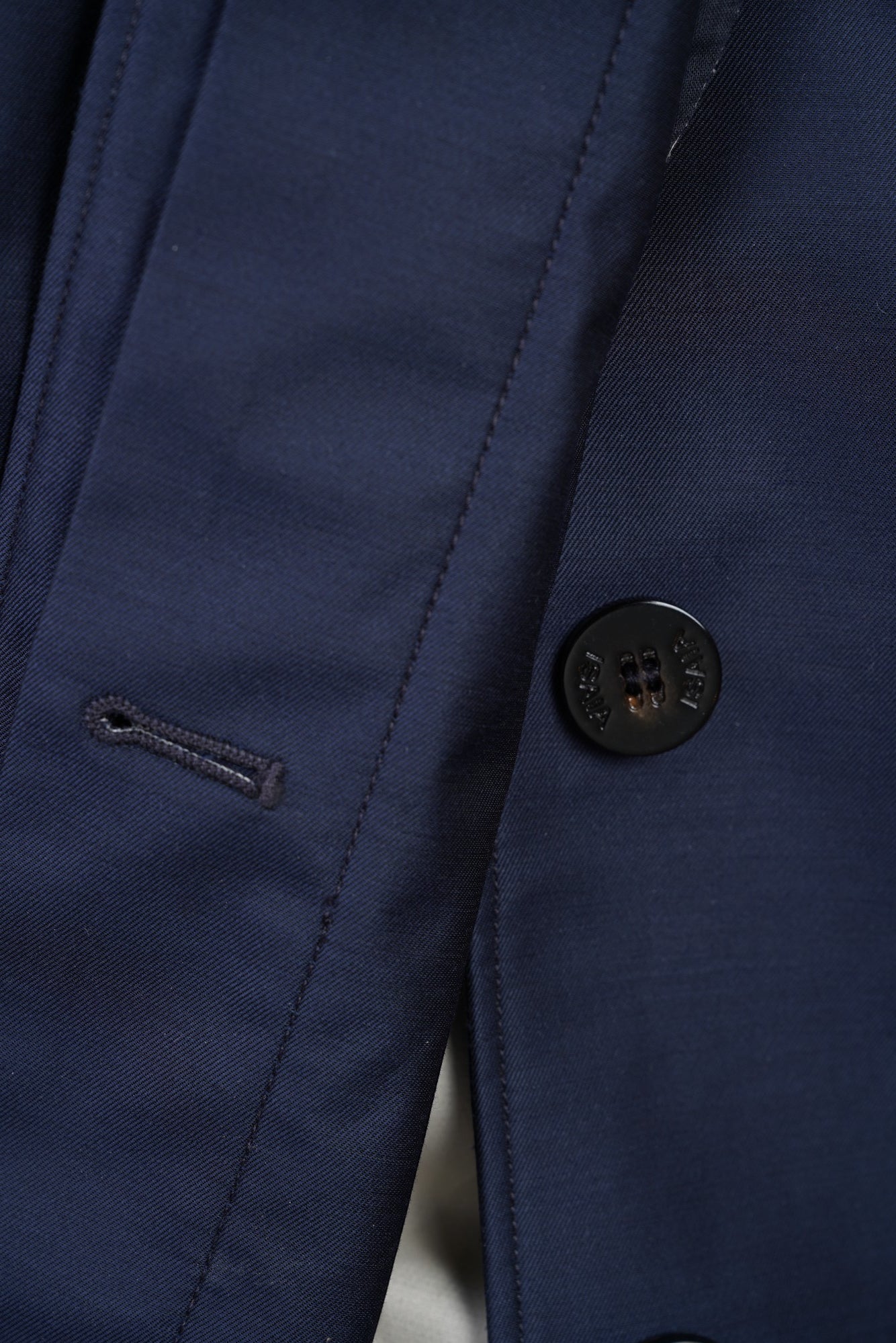Isaia coat trench coat wool nylon blue