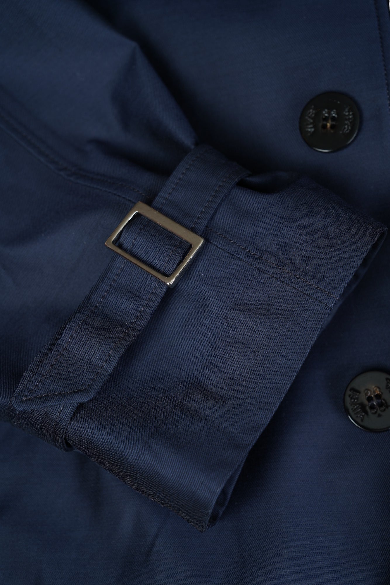 Isaia coat trench coat wool nylon blue