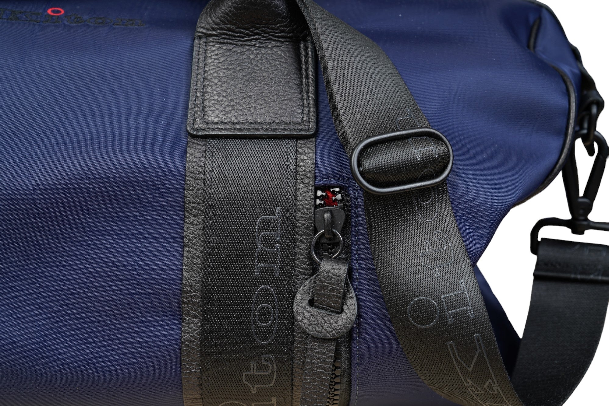 Kiton sac de voyage sac à bandoulière nouveau nylon cuir bleu Weekender