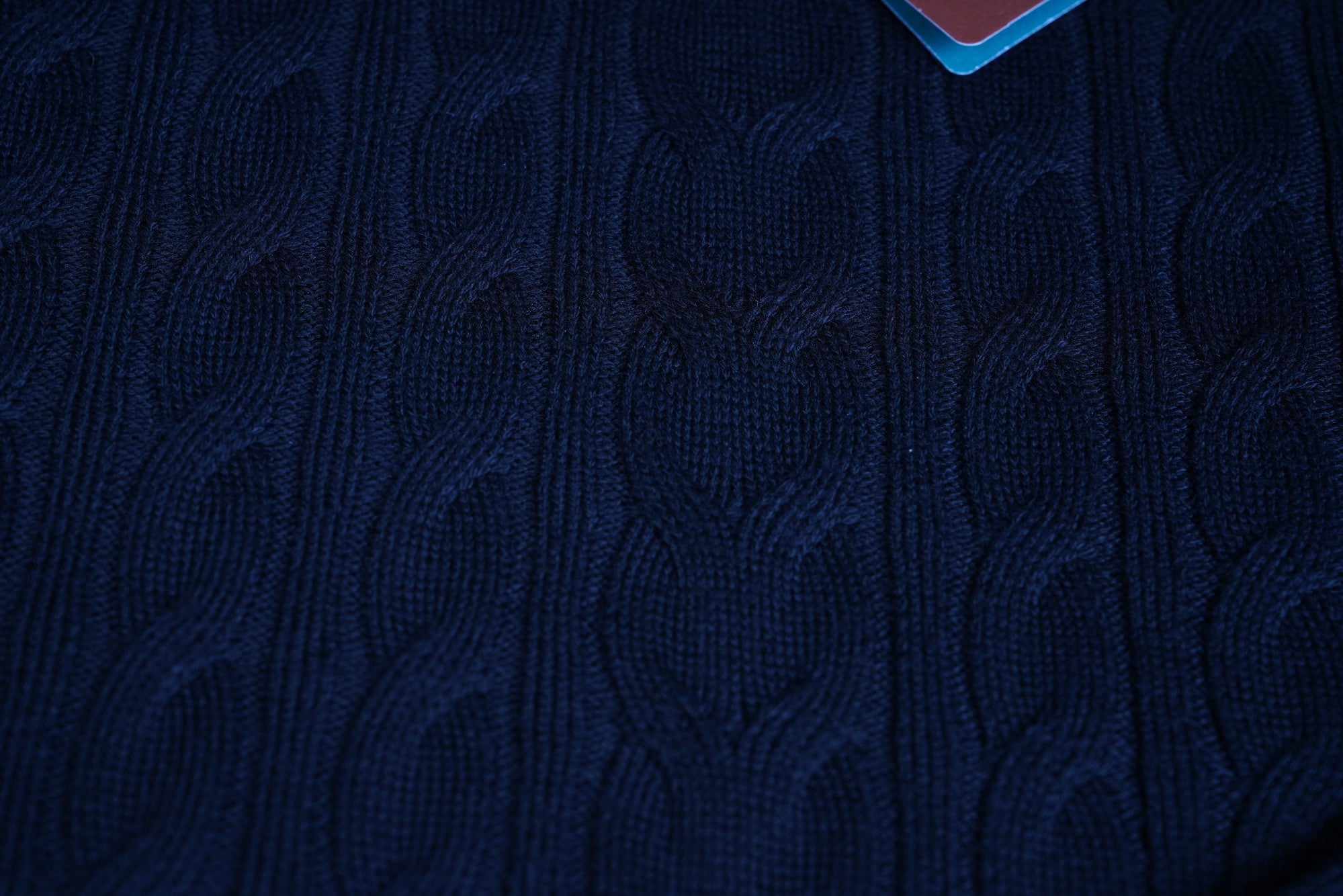 Loro Piana Pull-over Coton Câblé Marine M