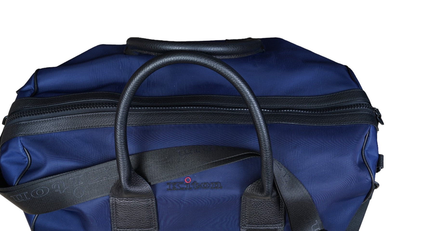Kiton sac de voyage sac à bandoulière nouveau nylon cuir bleu Weekender