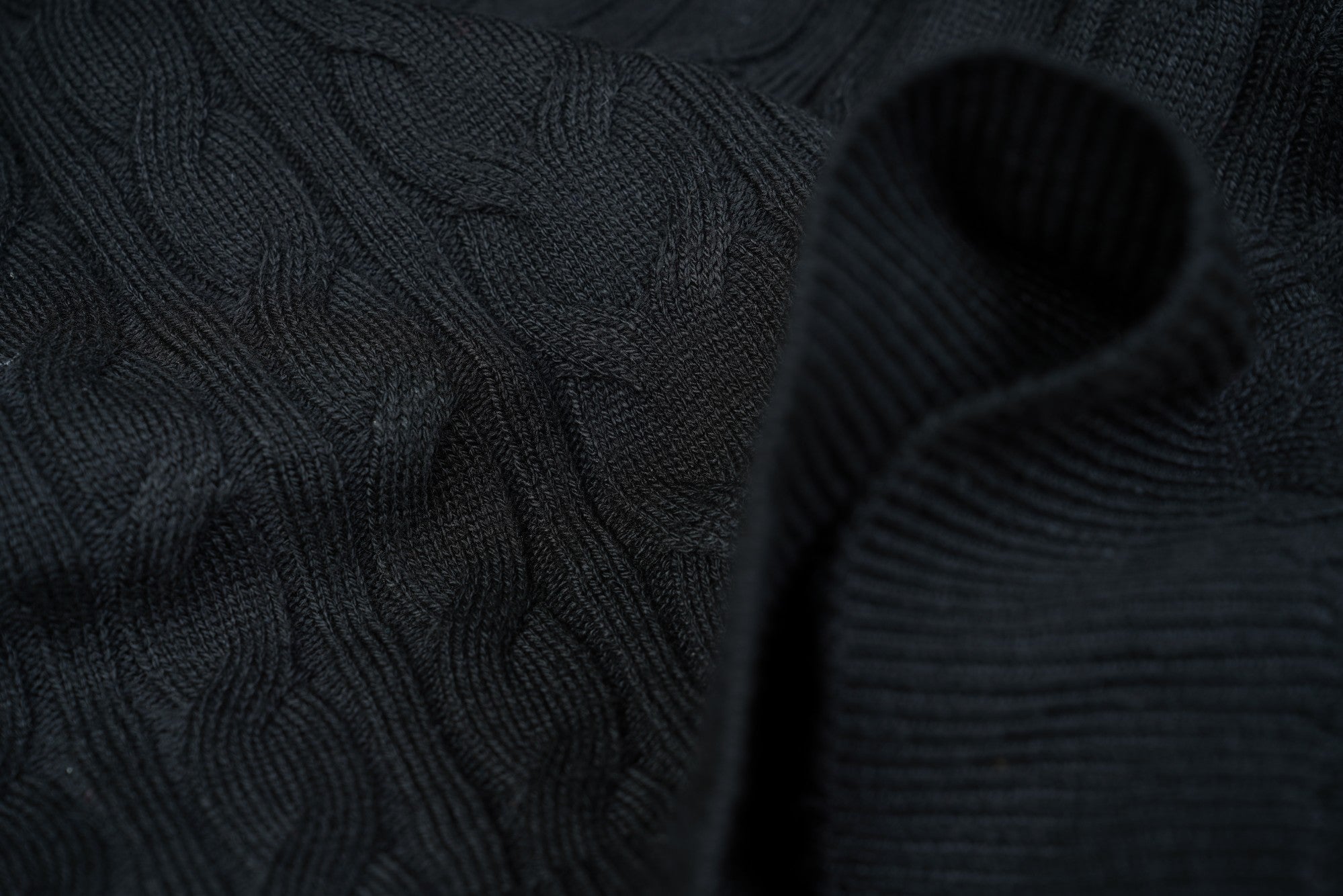 Loro Piana Pull-over Coton Câblé Marine M