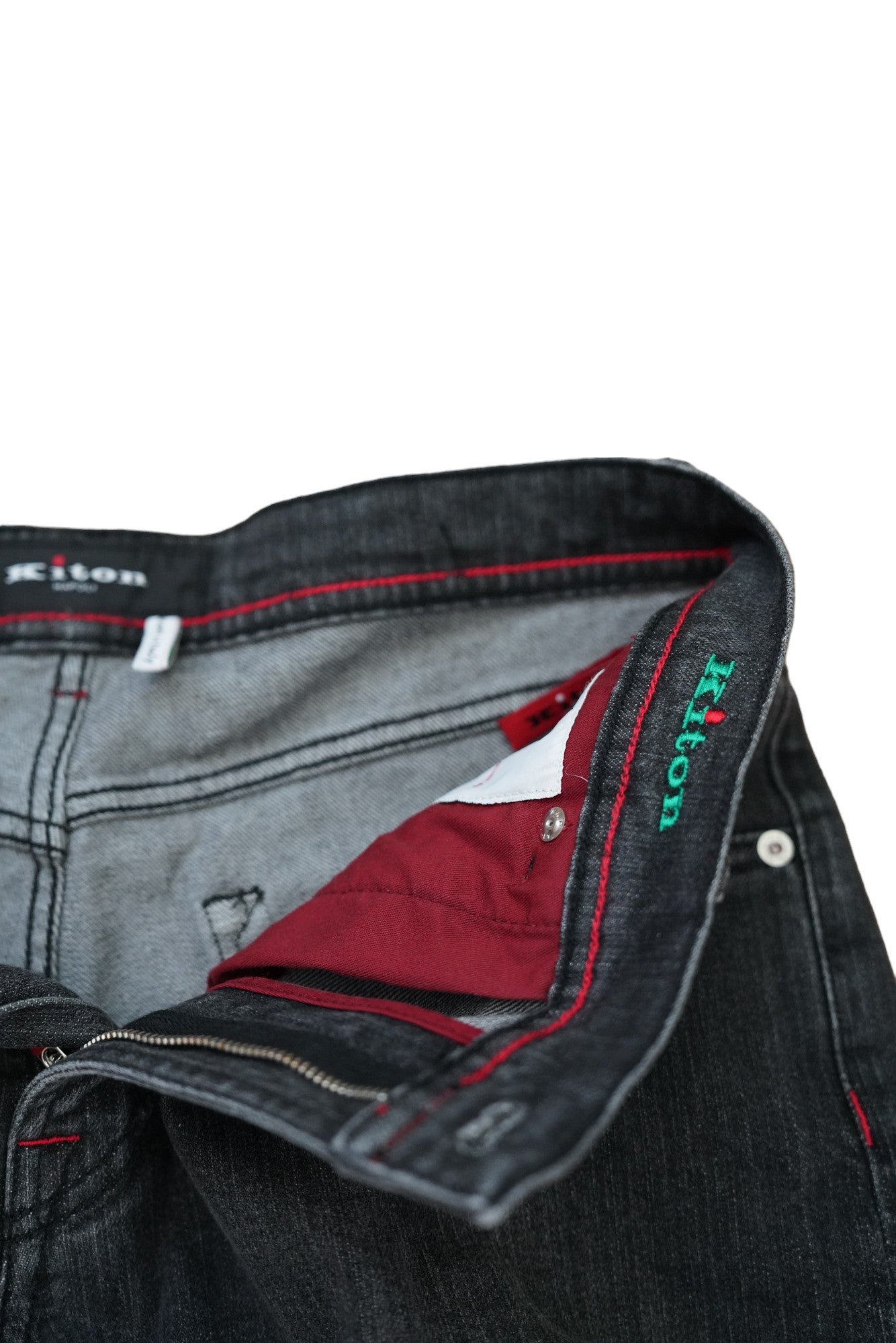 Kiton Jeans noir Japan denim