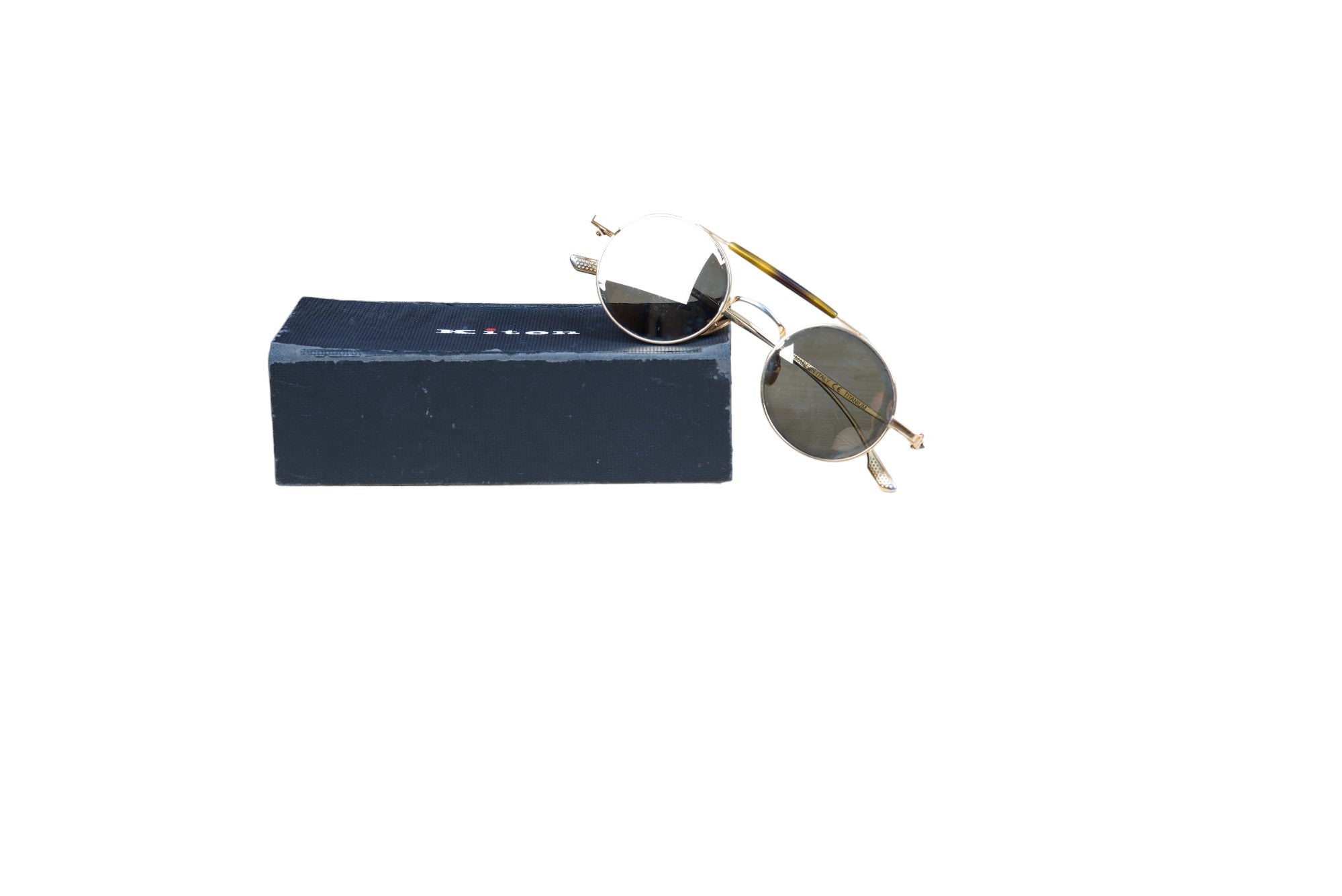 Kiton Lunettes de soleil Titanium KT508S01 Or
