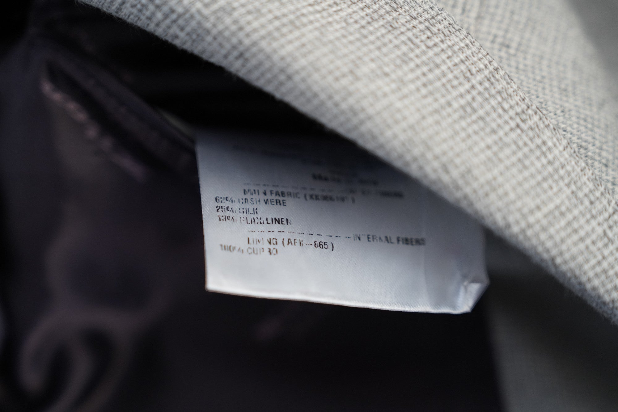 Kiton Veste Blazer Cachemire/Soie Gris Veste courte d'été
