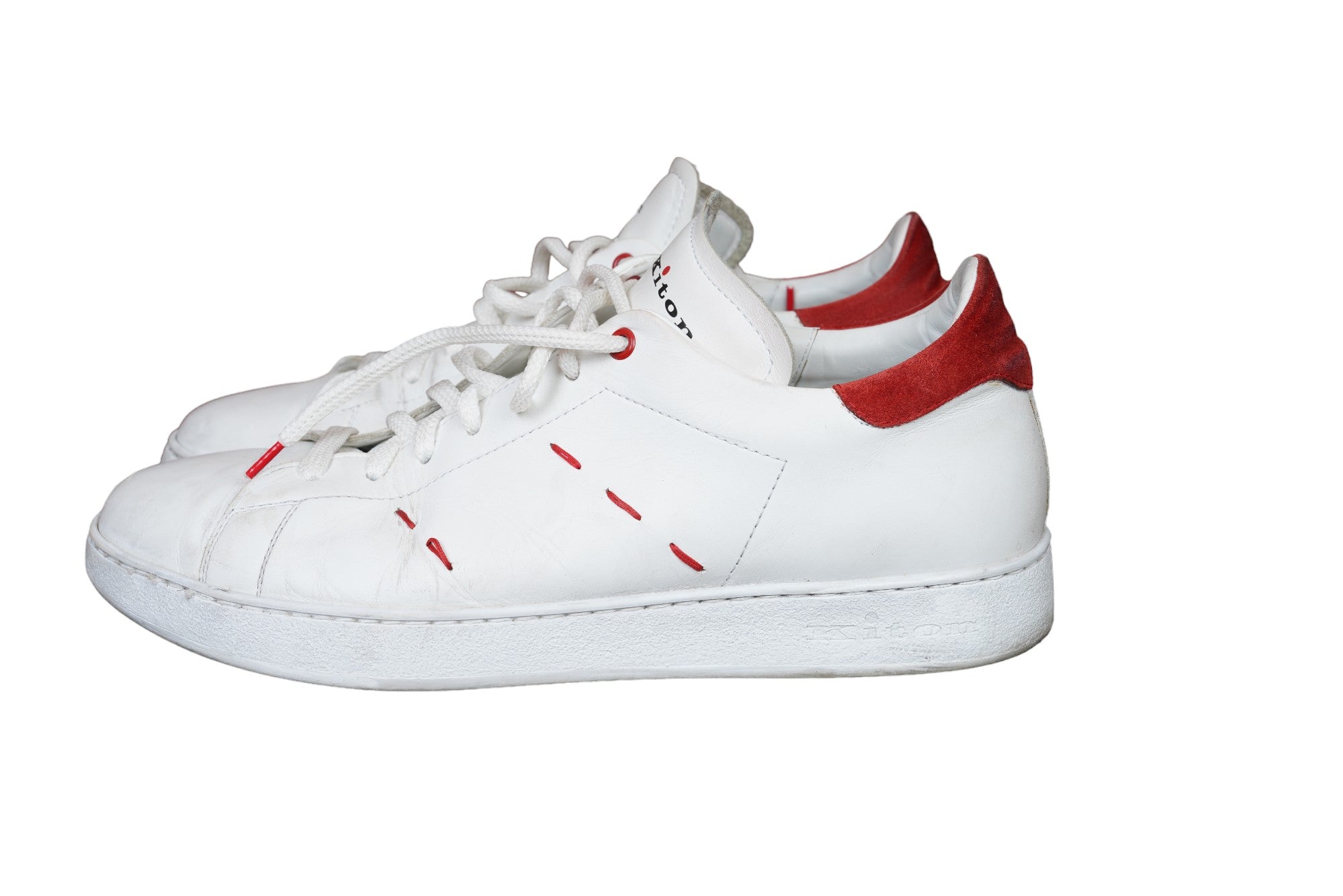 Kiton Sneaker cuir blanc 44 UK 10 peu porté Article n°:12389