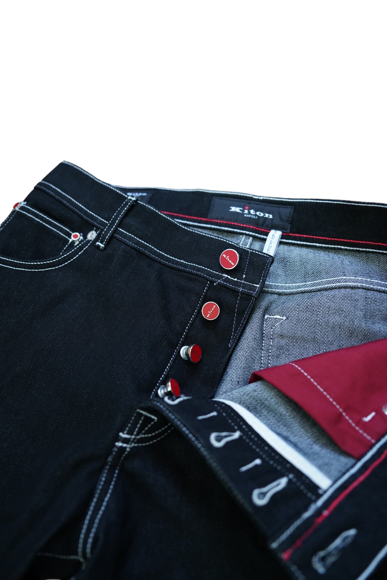 Kiton Jeans noir Japan Denim