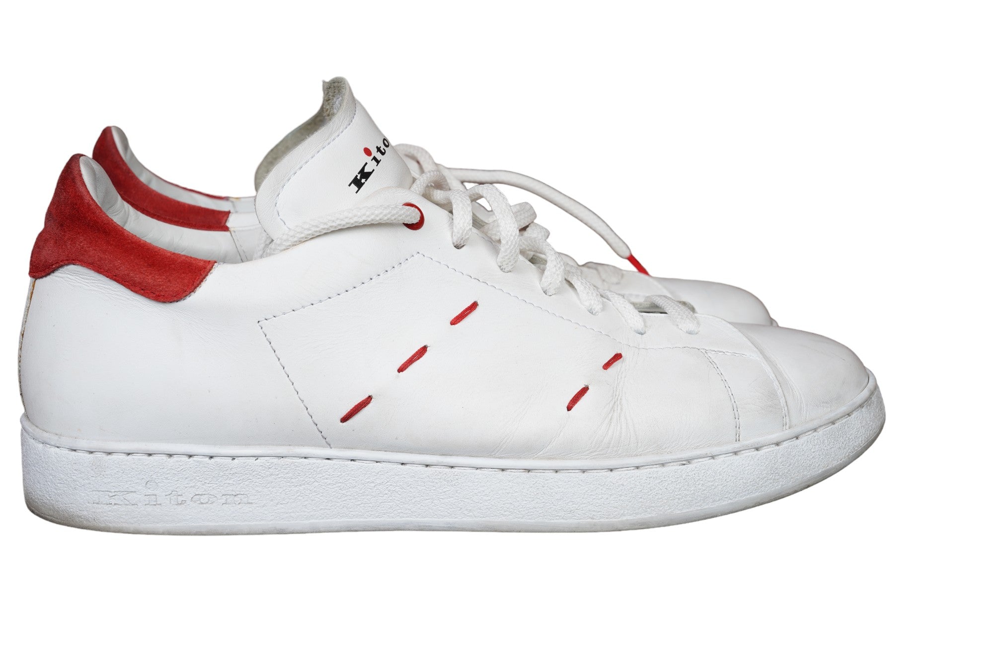 Kiton Sneaker cuir blanc 44 UK 10 peu porté Article n°:12389