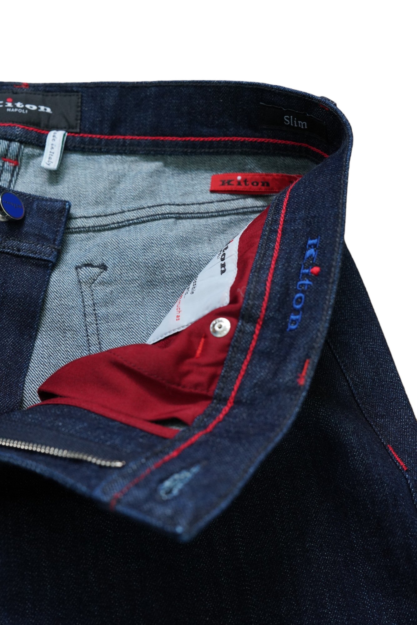 Kiton Jeans bleu foncé Japan Kurabo Denim Slim