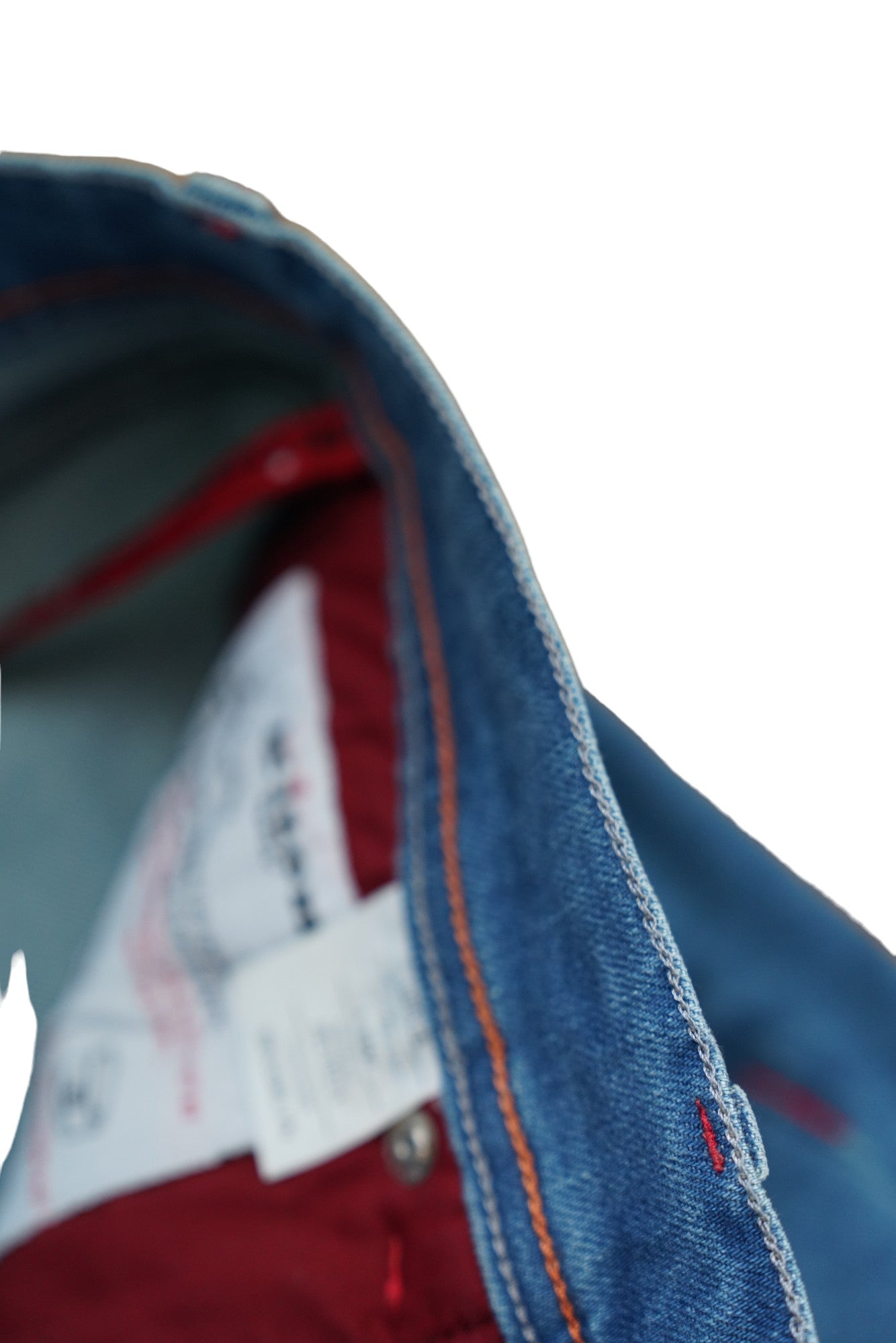 Kiton Jeans bleu Japan Denim détruit détails