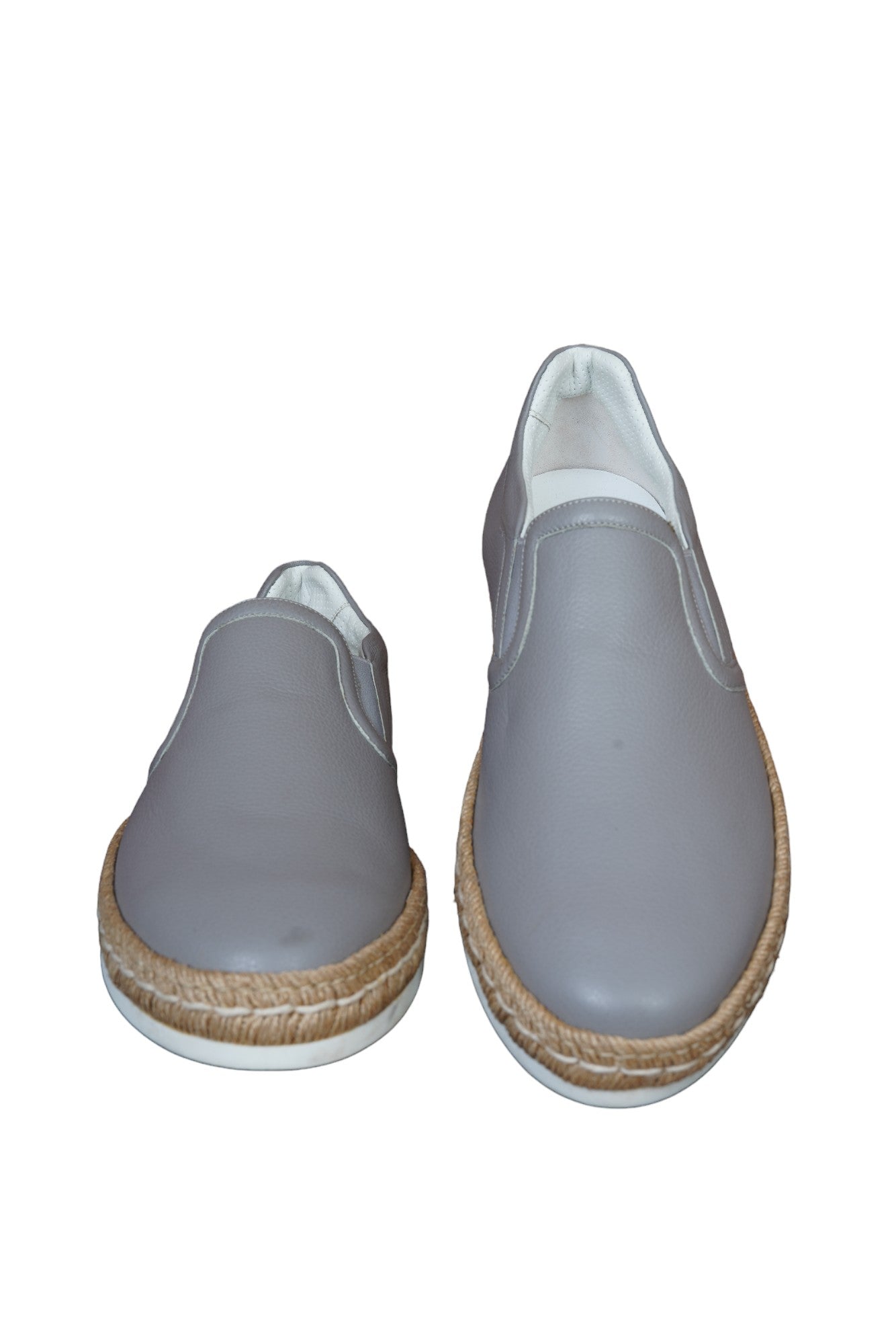 Kiton Slipper Chaussures 8.5 nouveau Espadrilles Cuir 42/42.5