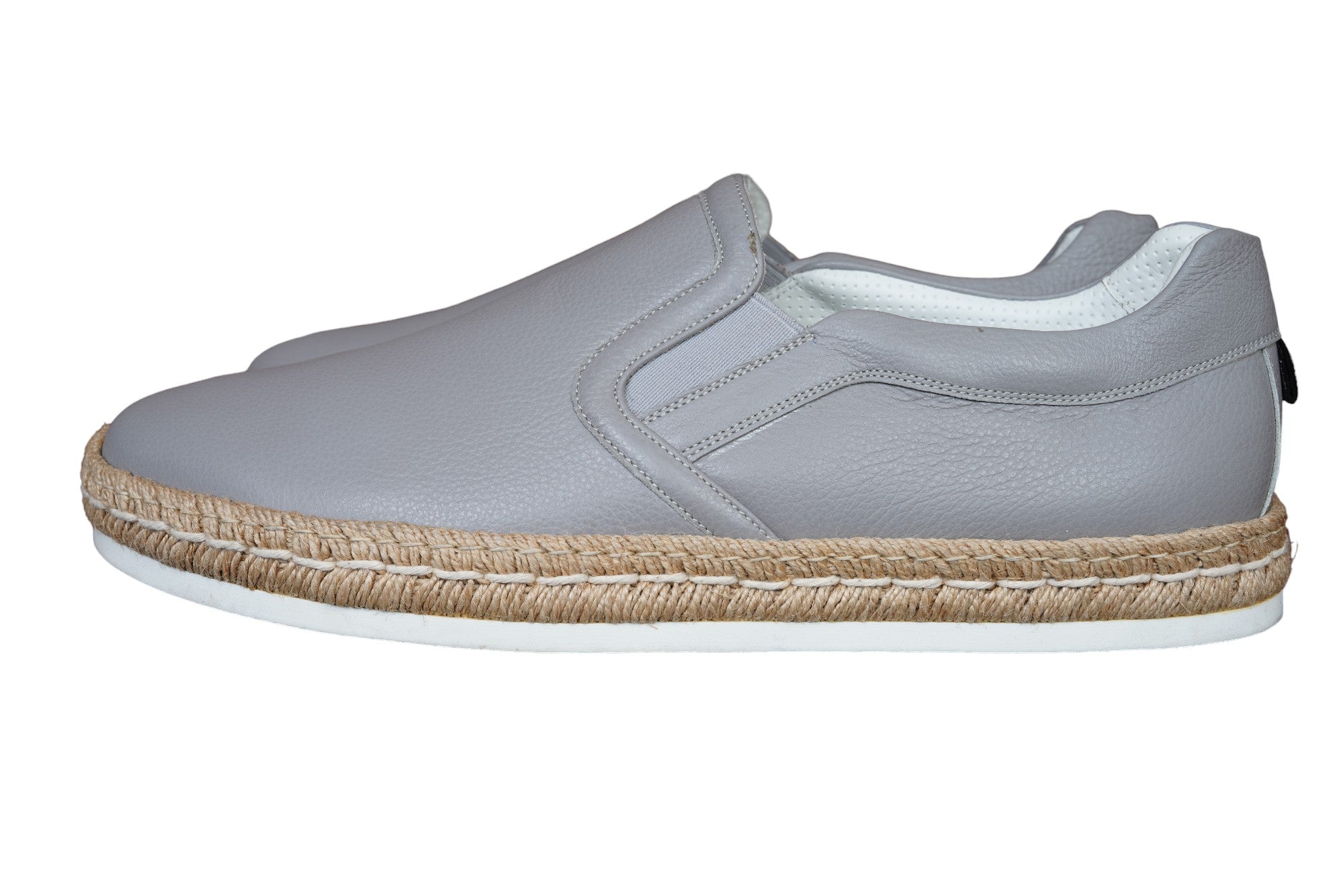 Kiton Slipper Chaussures 8.5 nouveau Espadrilles Cuir 42/42.5