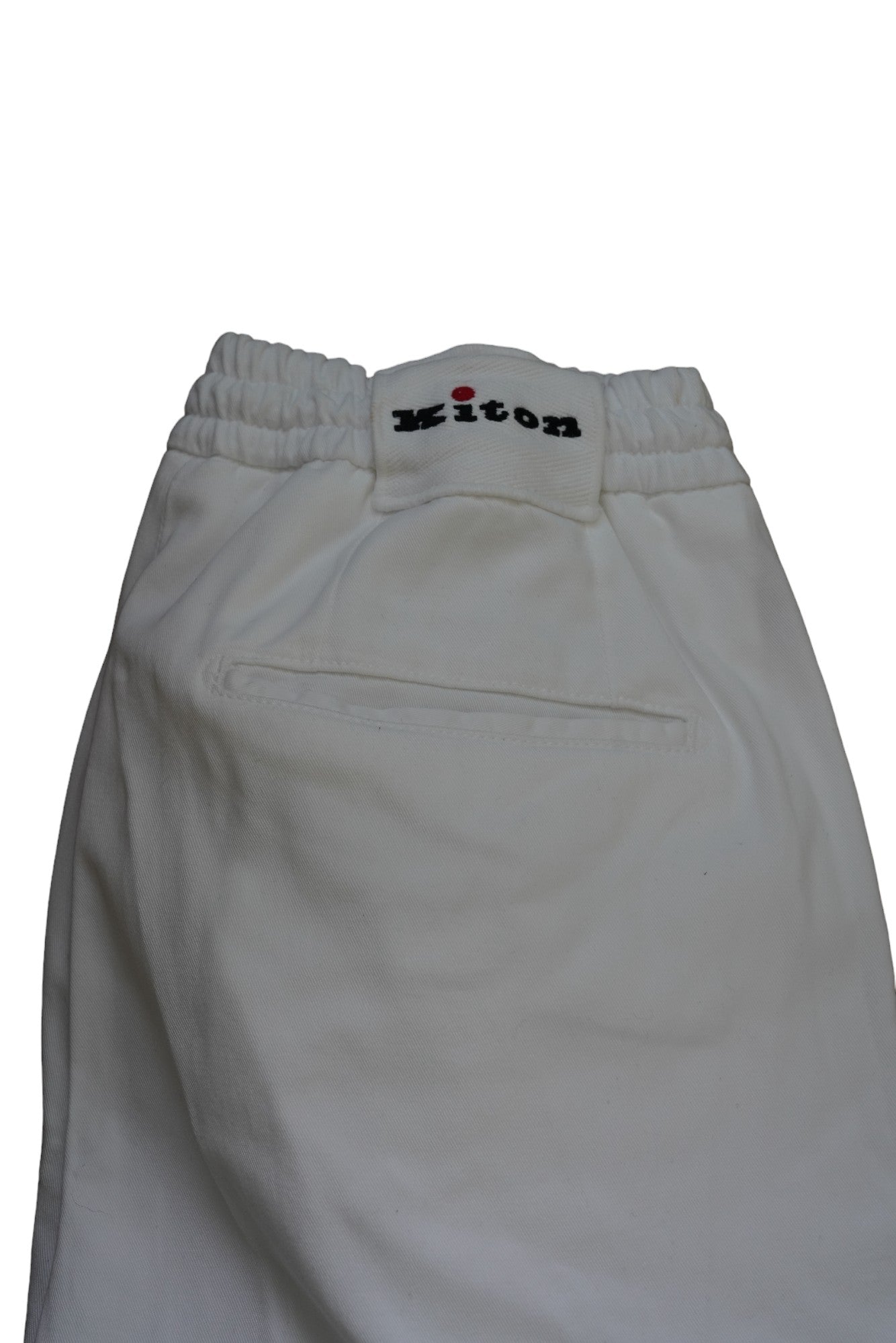 Kiton pantalon chino cargo blanc 31/32 avec cordon de serrage