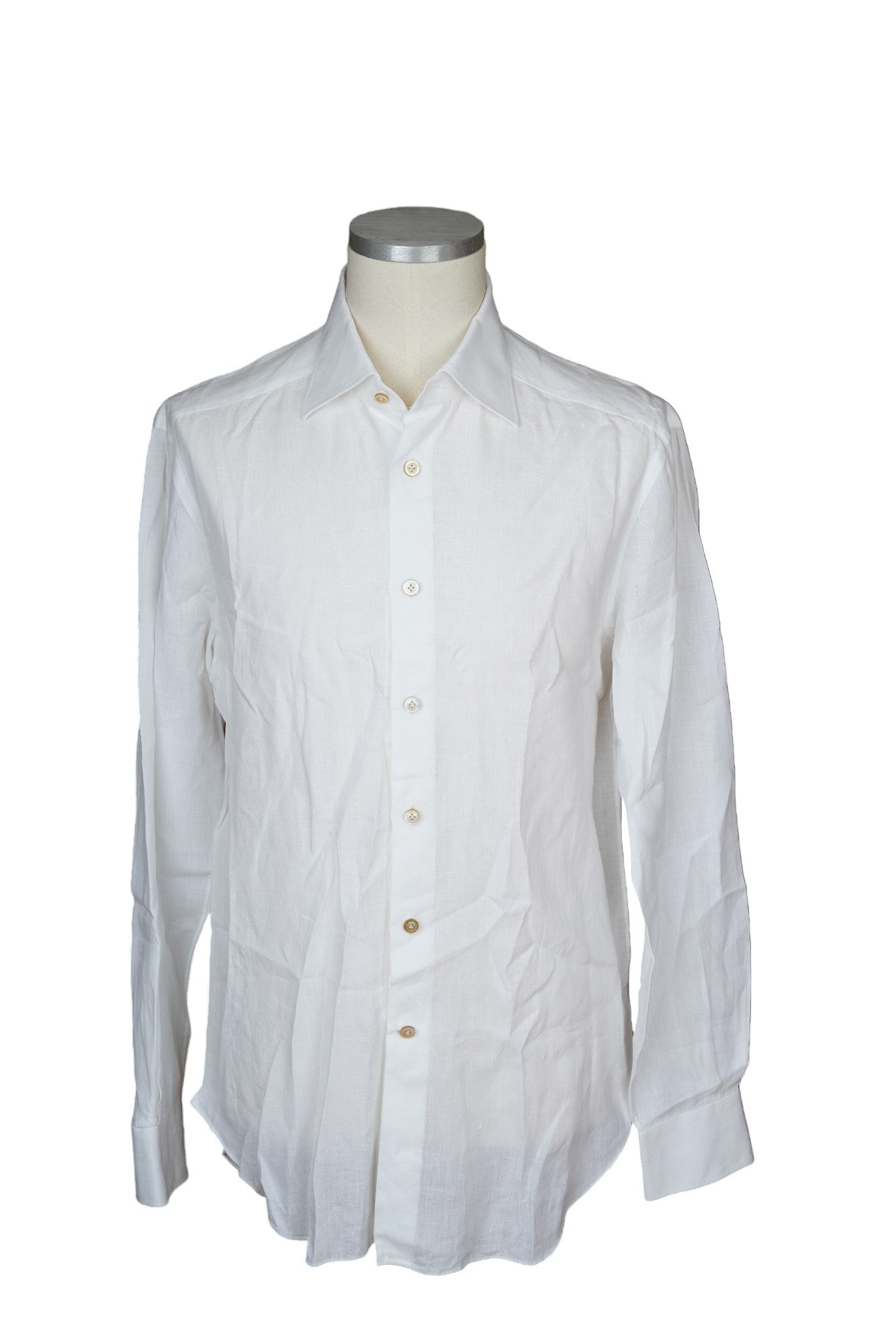 chemise Kiton lin été blanc fait main