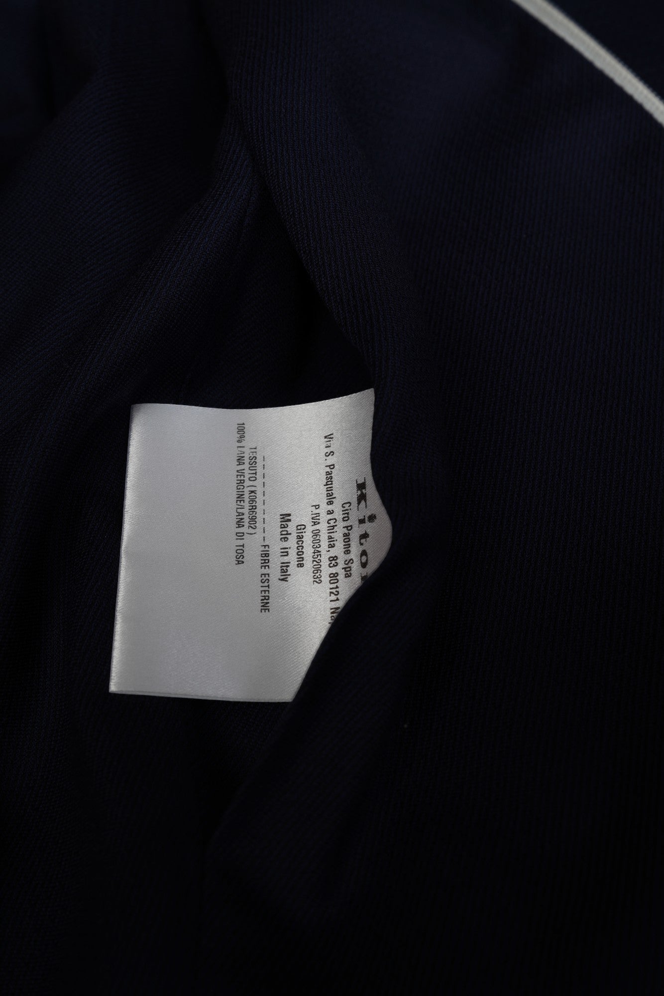 Kiton KNT blouson laine bleu veste d'été manteau