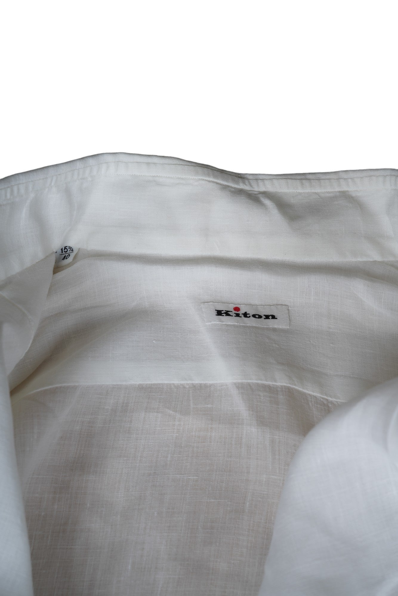 chemise Kiton lin été blanc fait main