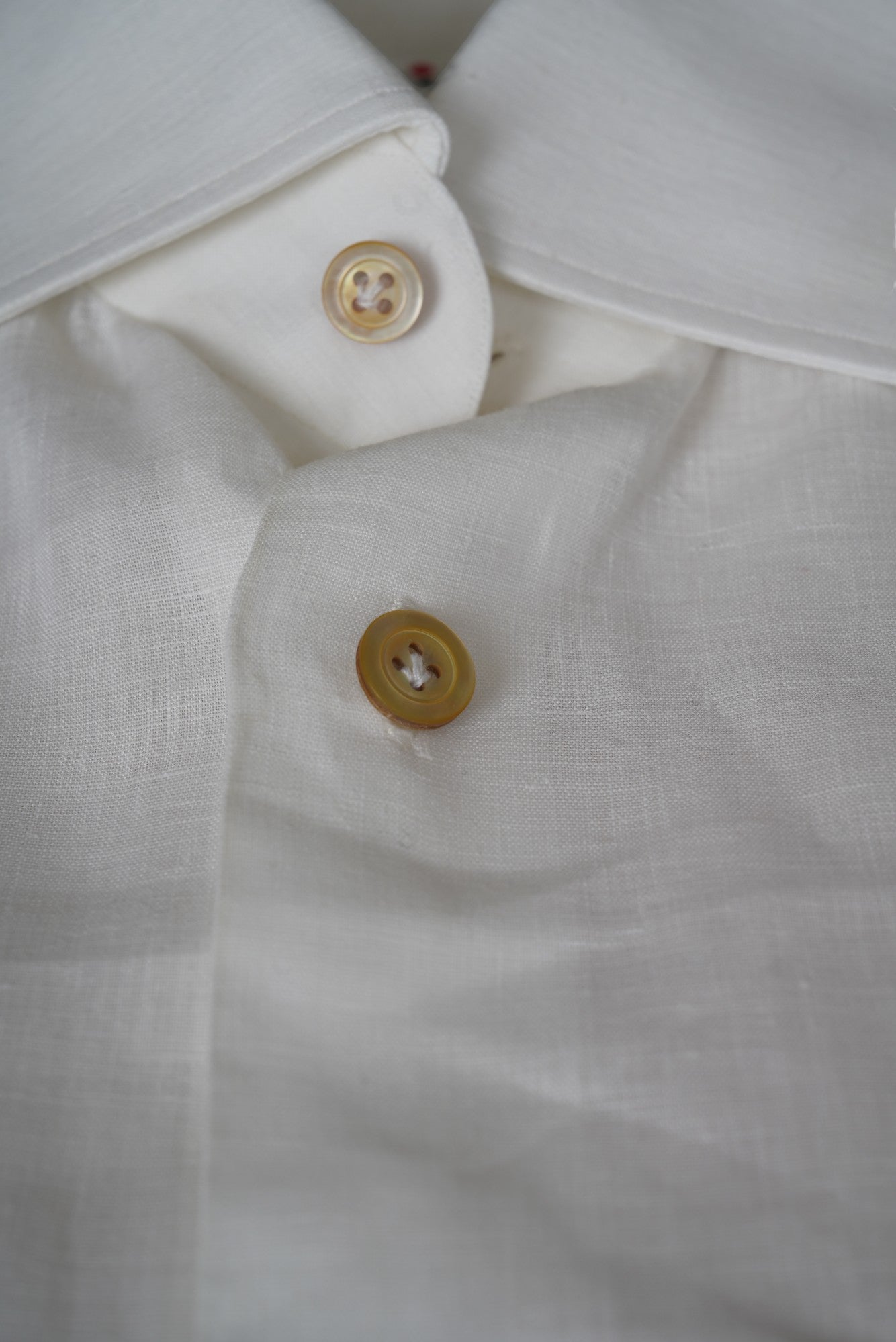 chemise Kiton lin été blanc fait main