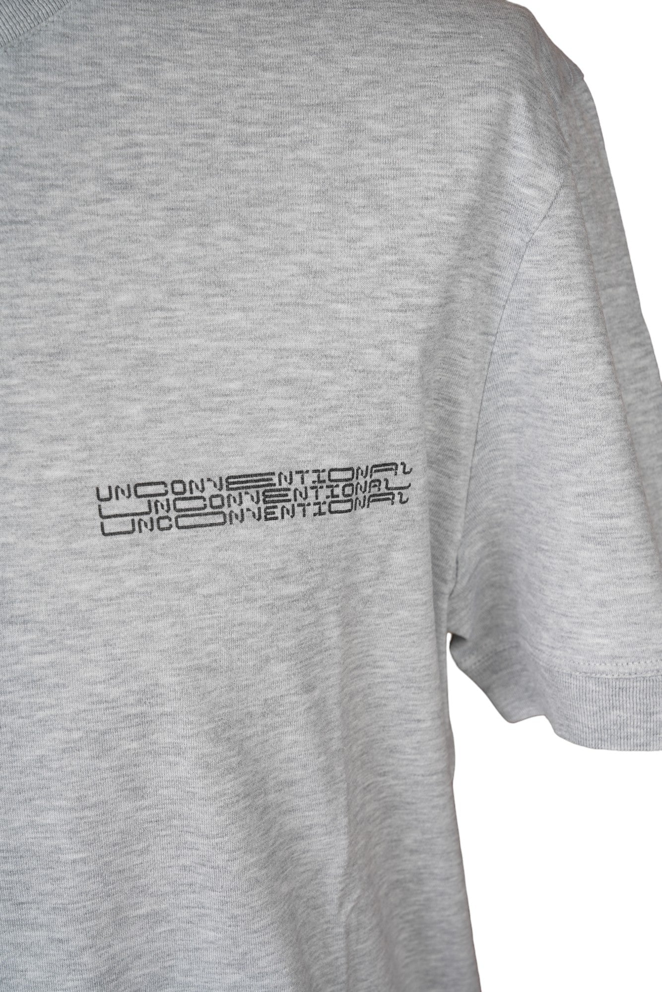 Kiton KNT T-shirt gris chiné coton lavé imprimé