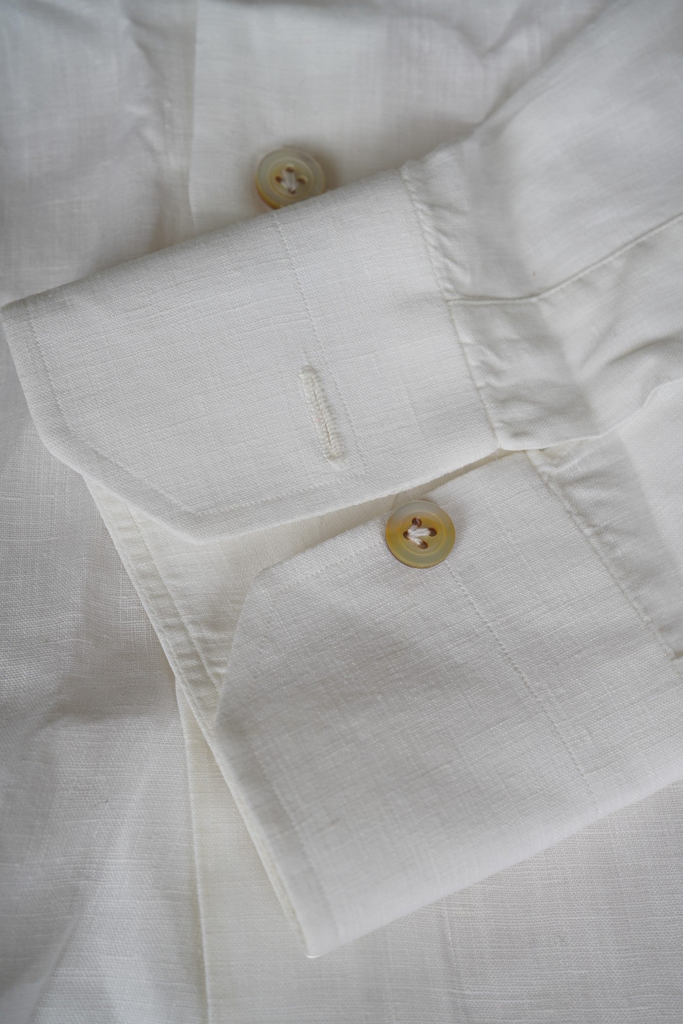 chemise Kiton lin été blanc fait main