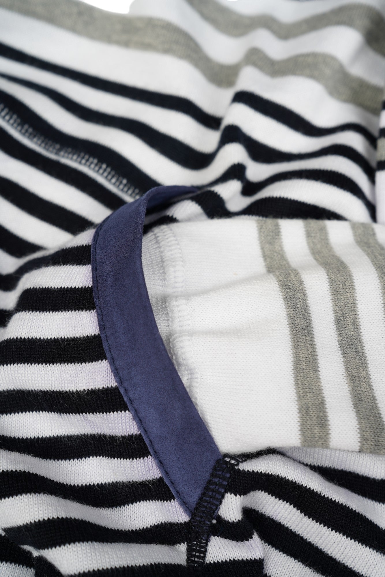 Kiton Pullover Baumwolle mit Leder und Kapuze weiß