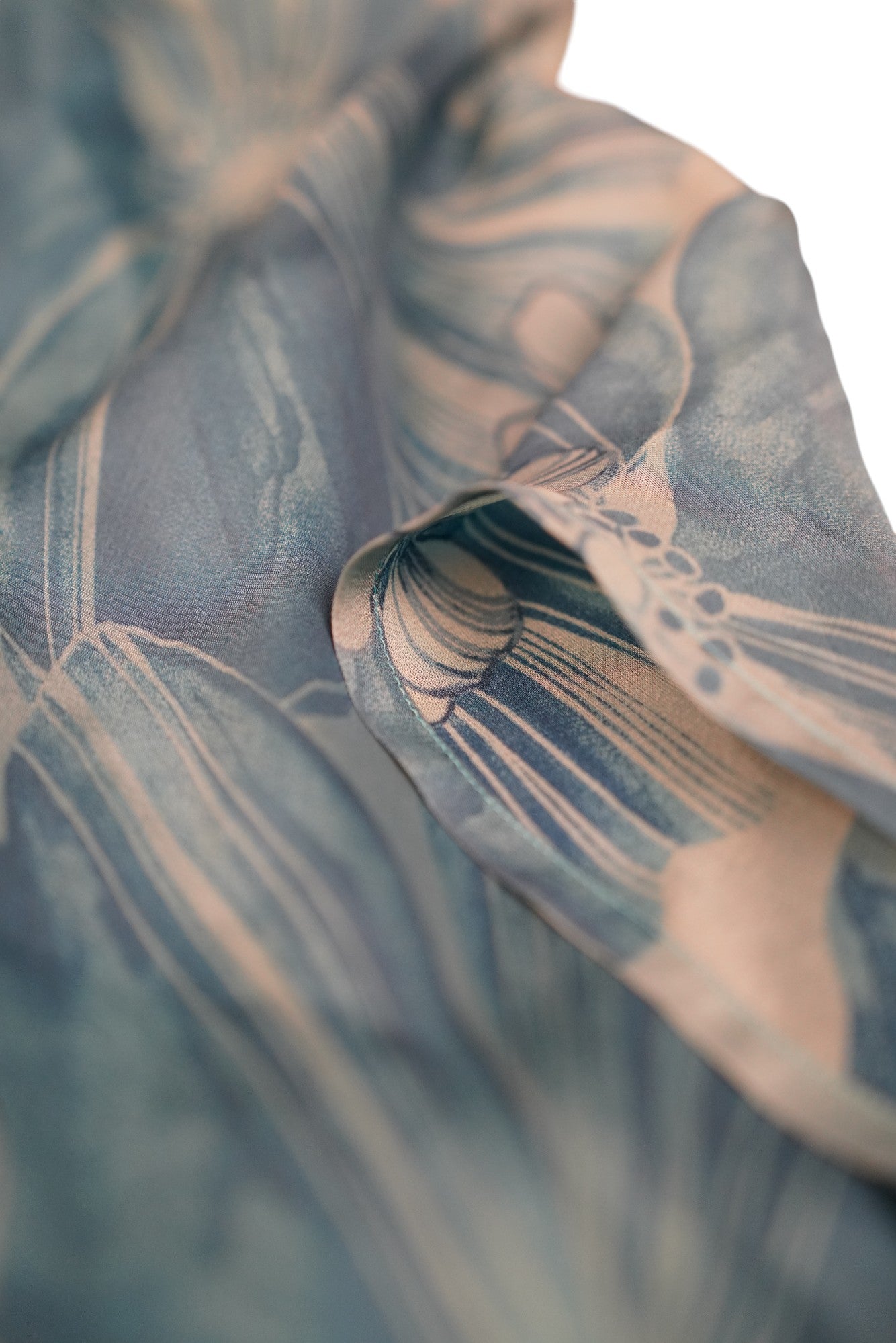 Loro Piana cape blouse silk summer with belt new floral motif