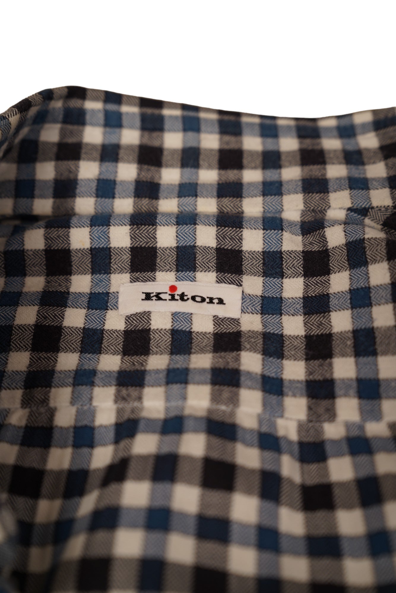 Kiton chemise à carreaux bleu New Tailored Handmade Lumberjack 39/40 (M)