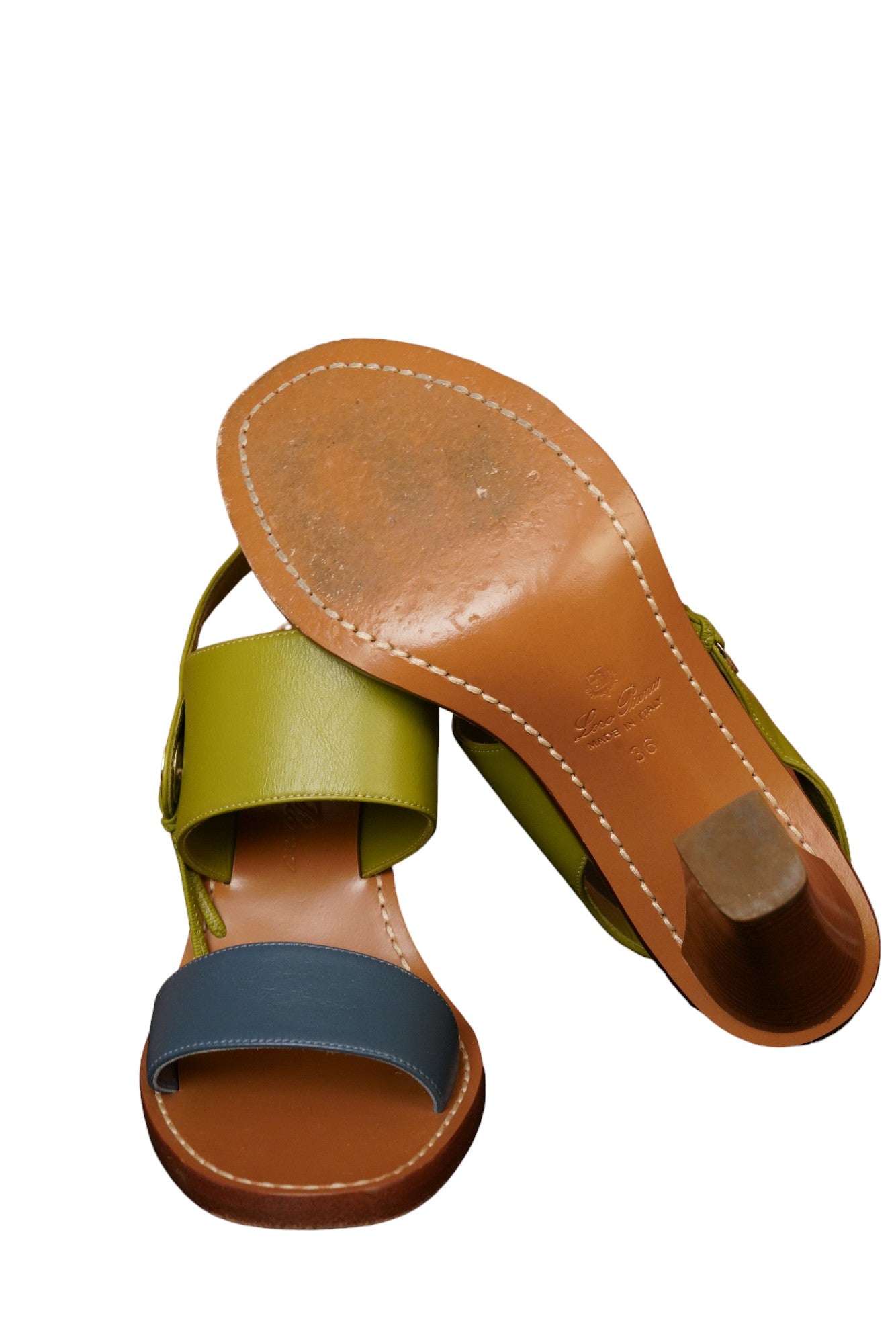 Loro Piana Sandale cheville bottes été cuir chaussures femmes