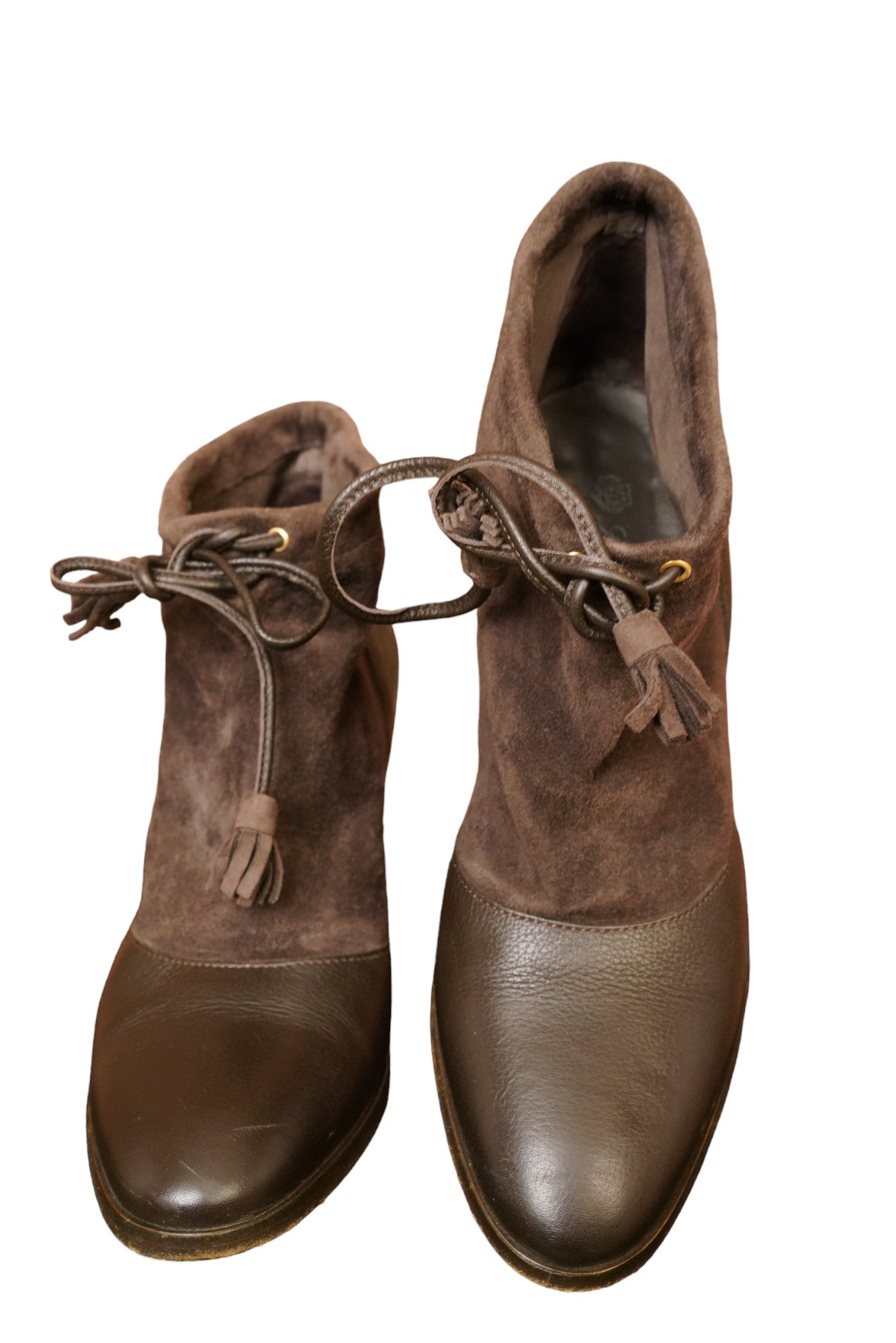 Loro Piana ankle boot boot summer leather shoes ladies brown