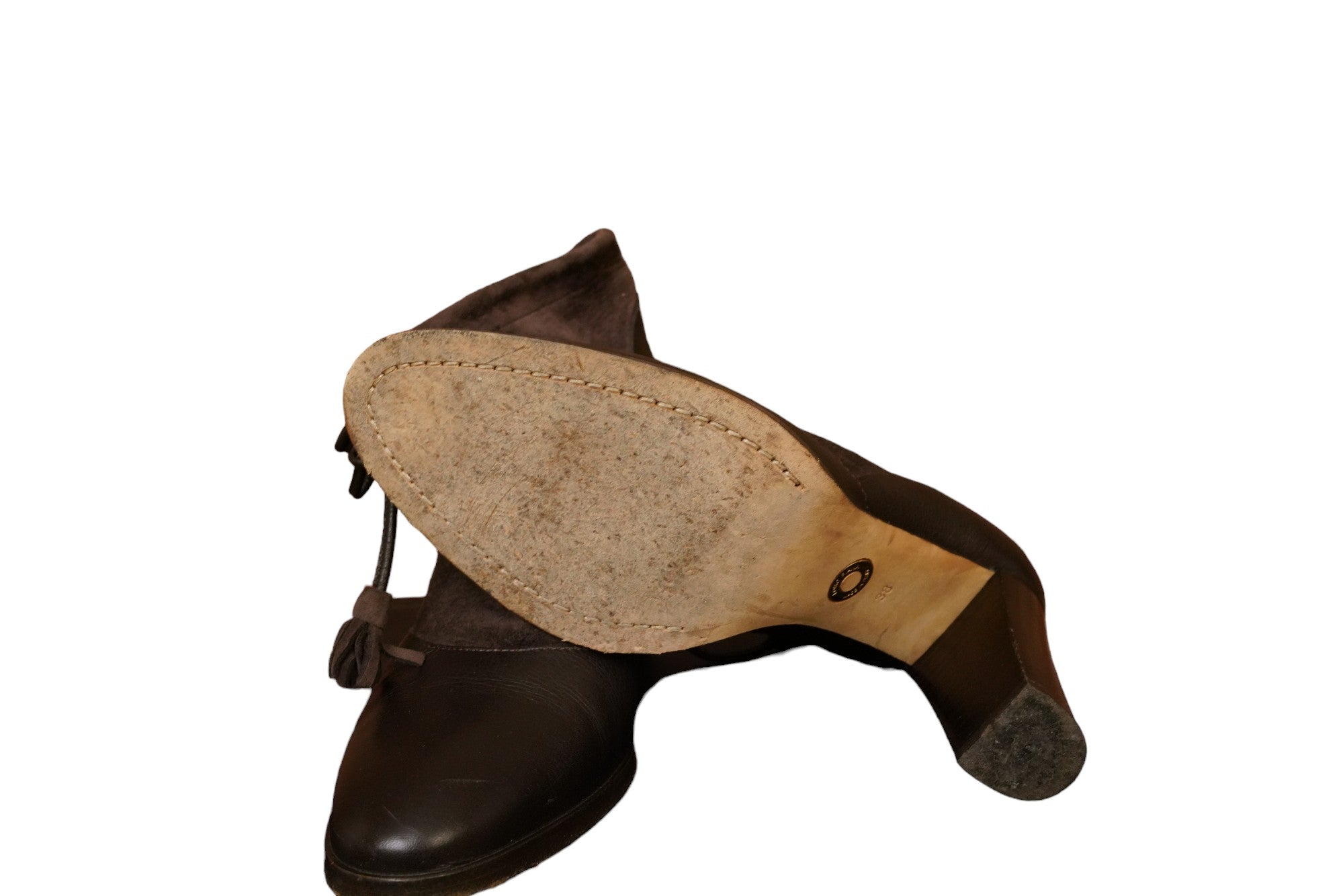 Loro Piana ankle boot boot summer leather shoes ladies brown