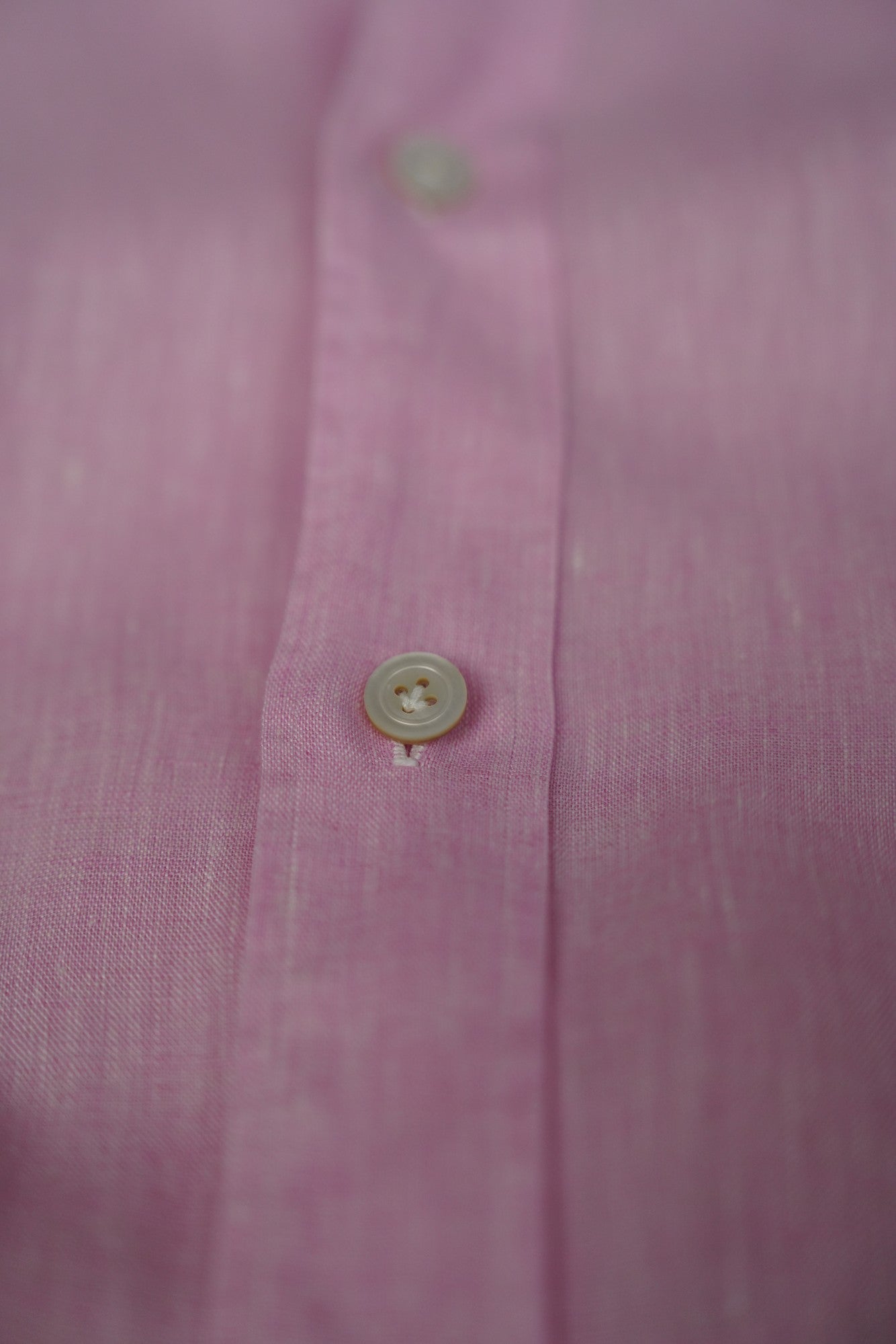 Kiton chemise rose en lin New Tailored Handmade S (XS)