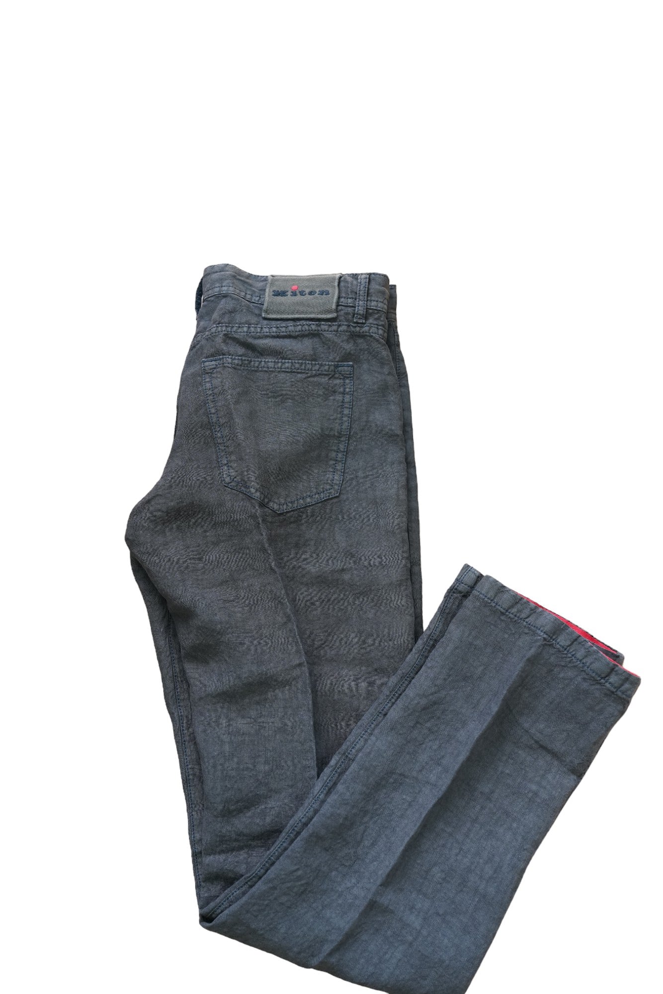 Kiton pantalon lin marron été