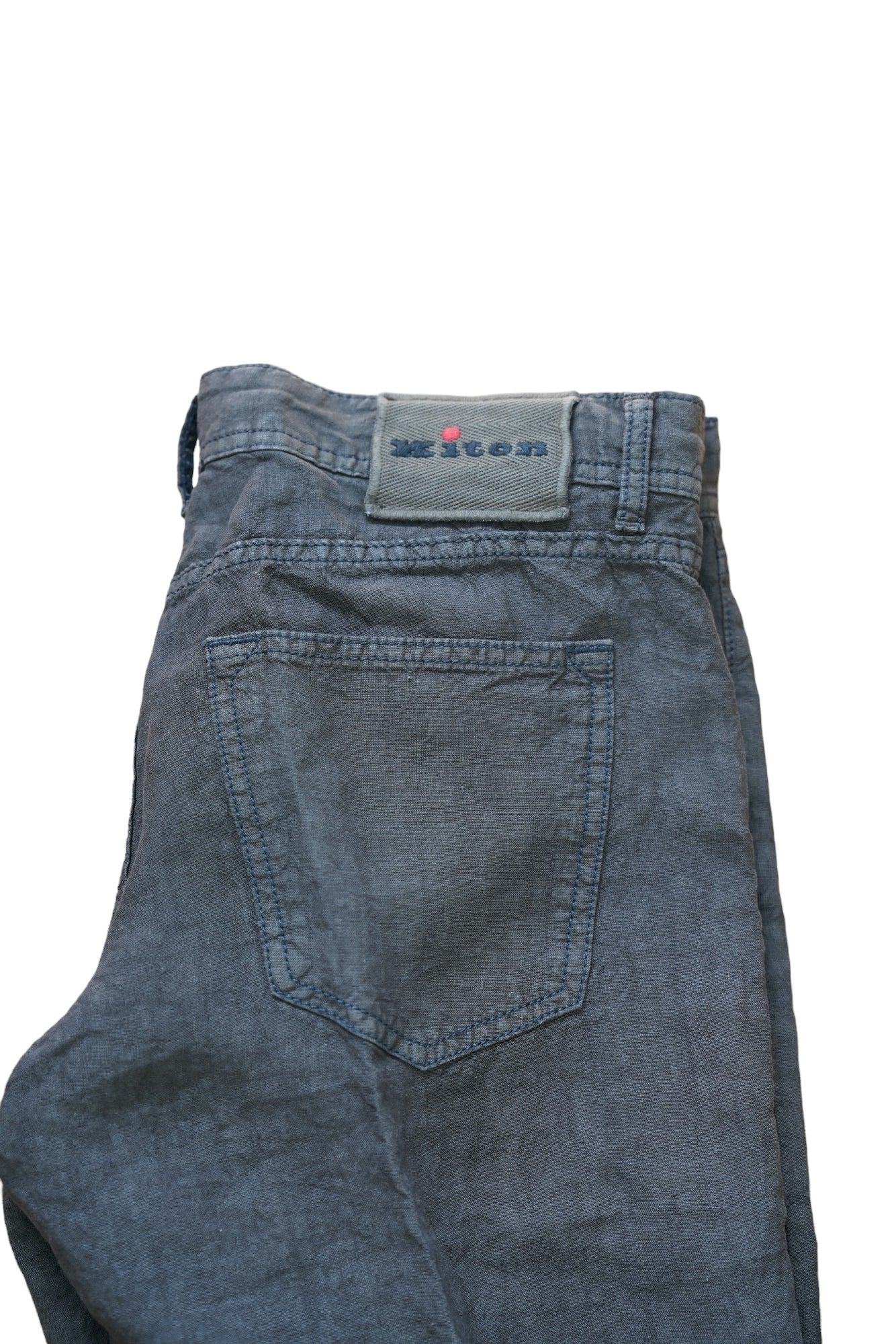 Kiton pantalon lin marron été