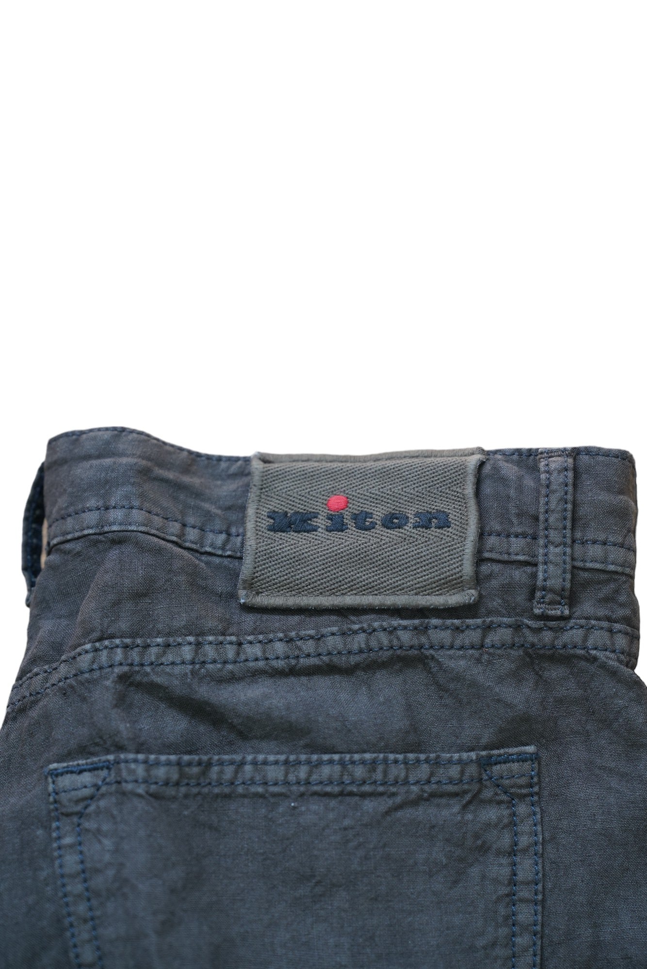 Kiton pantalon lin marron été