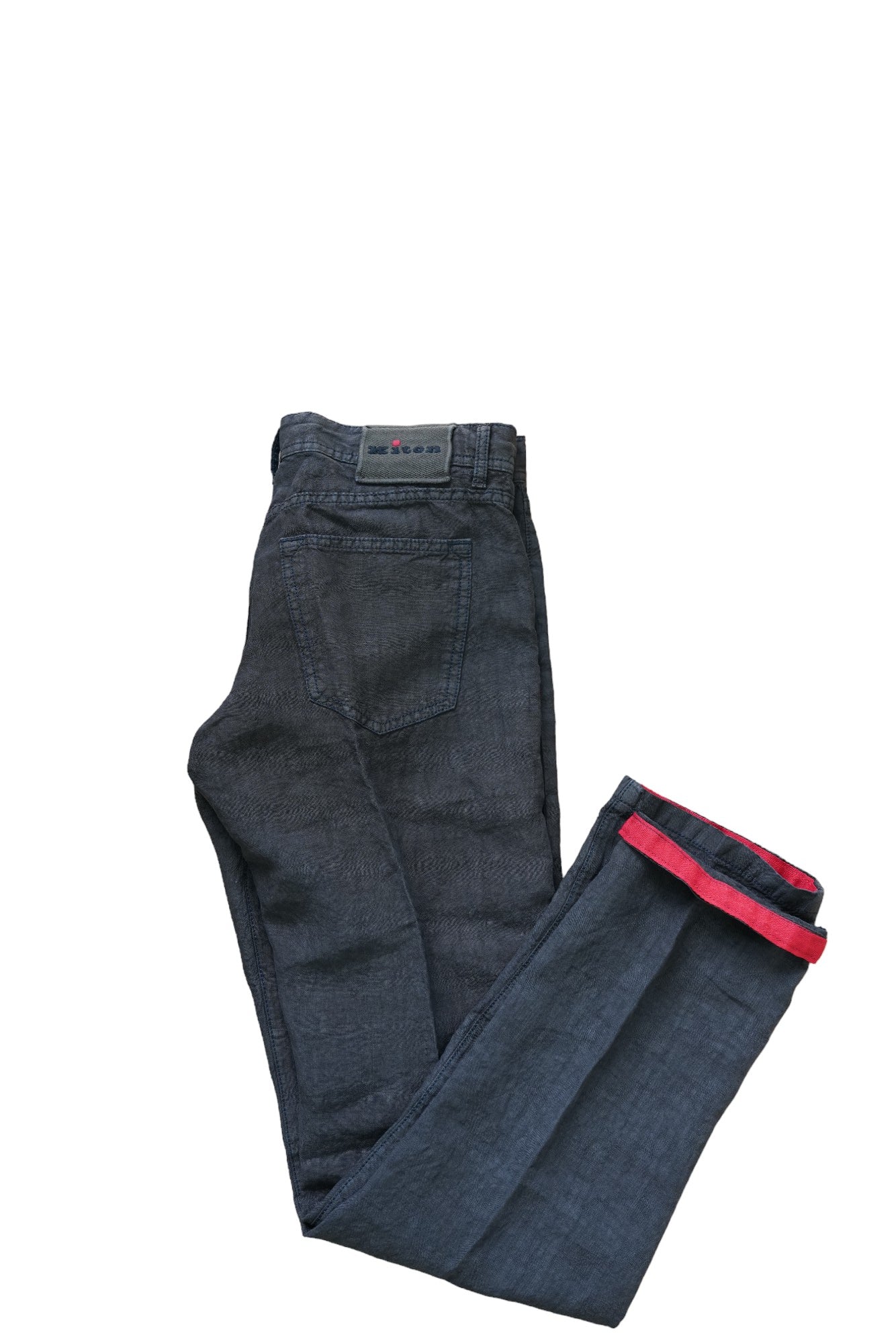 Kiton pantalon lin marron été