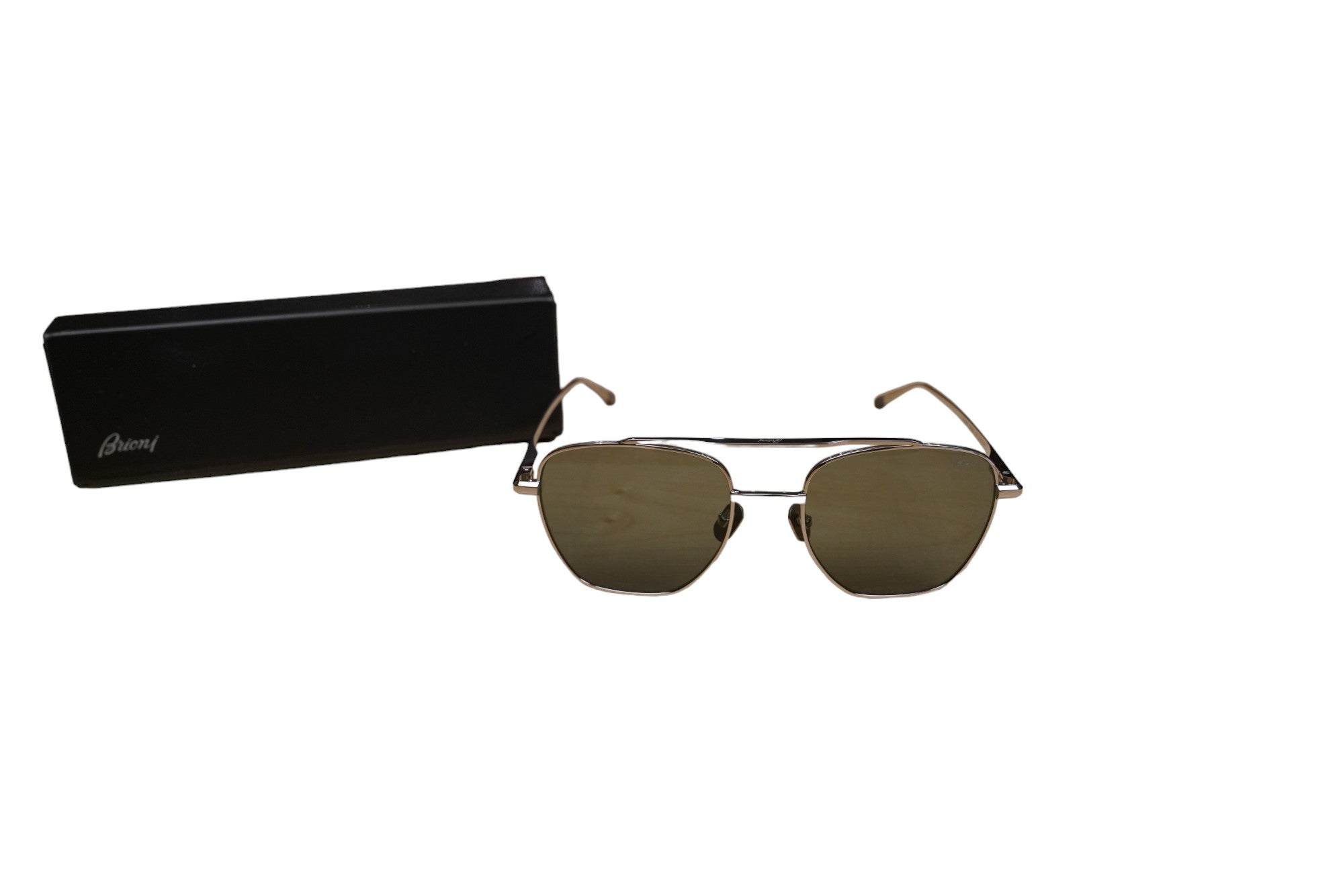 Lunettes de soleil Brioni en titane avec double pont