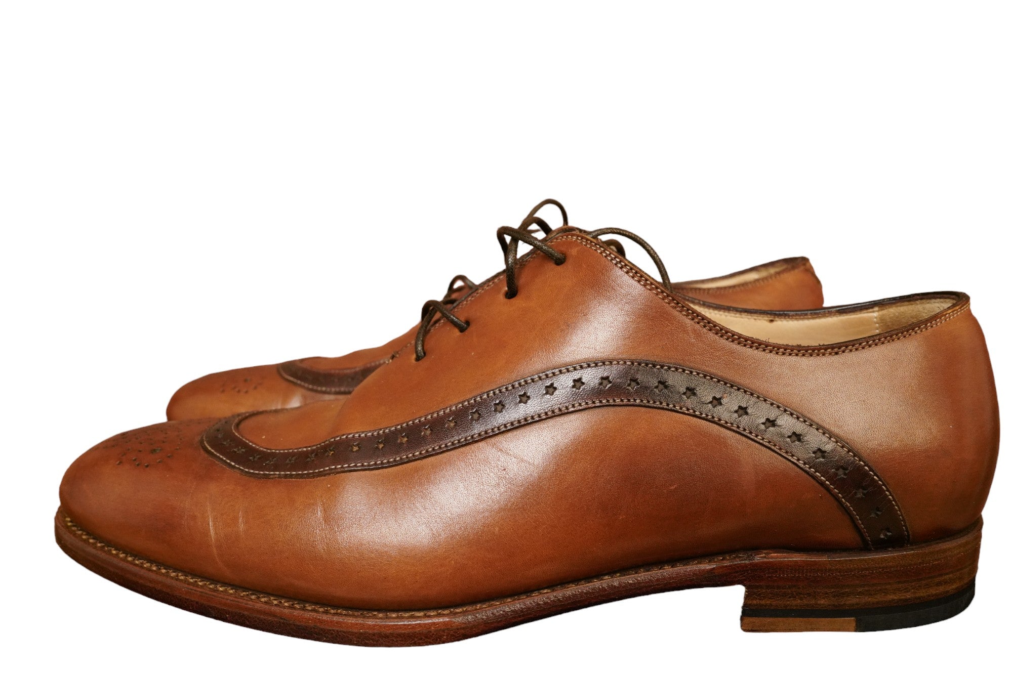 Kiton chaussures cuir marron 42-43