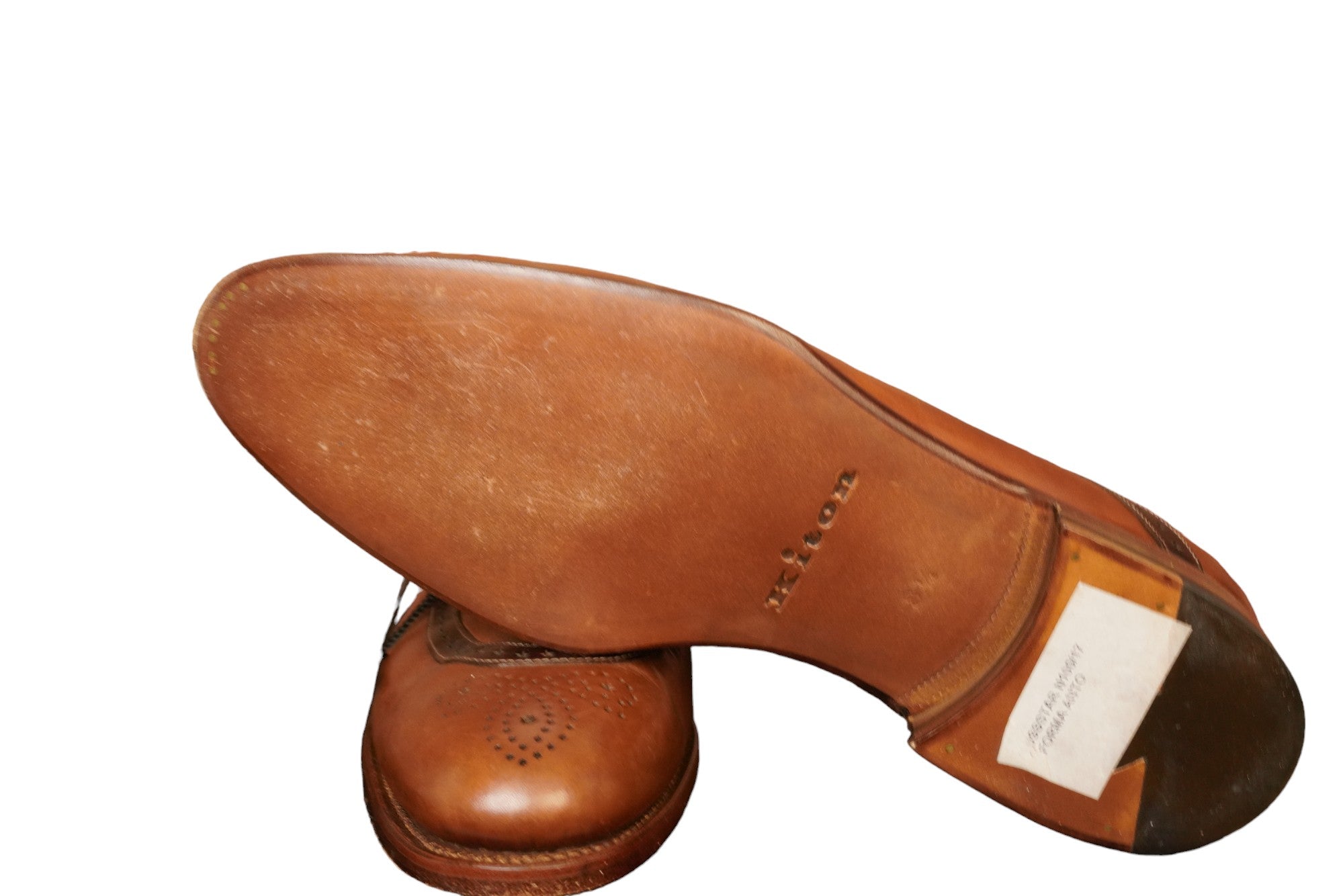 Kiton chaussures cuir marron 42-43