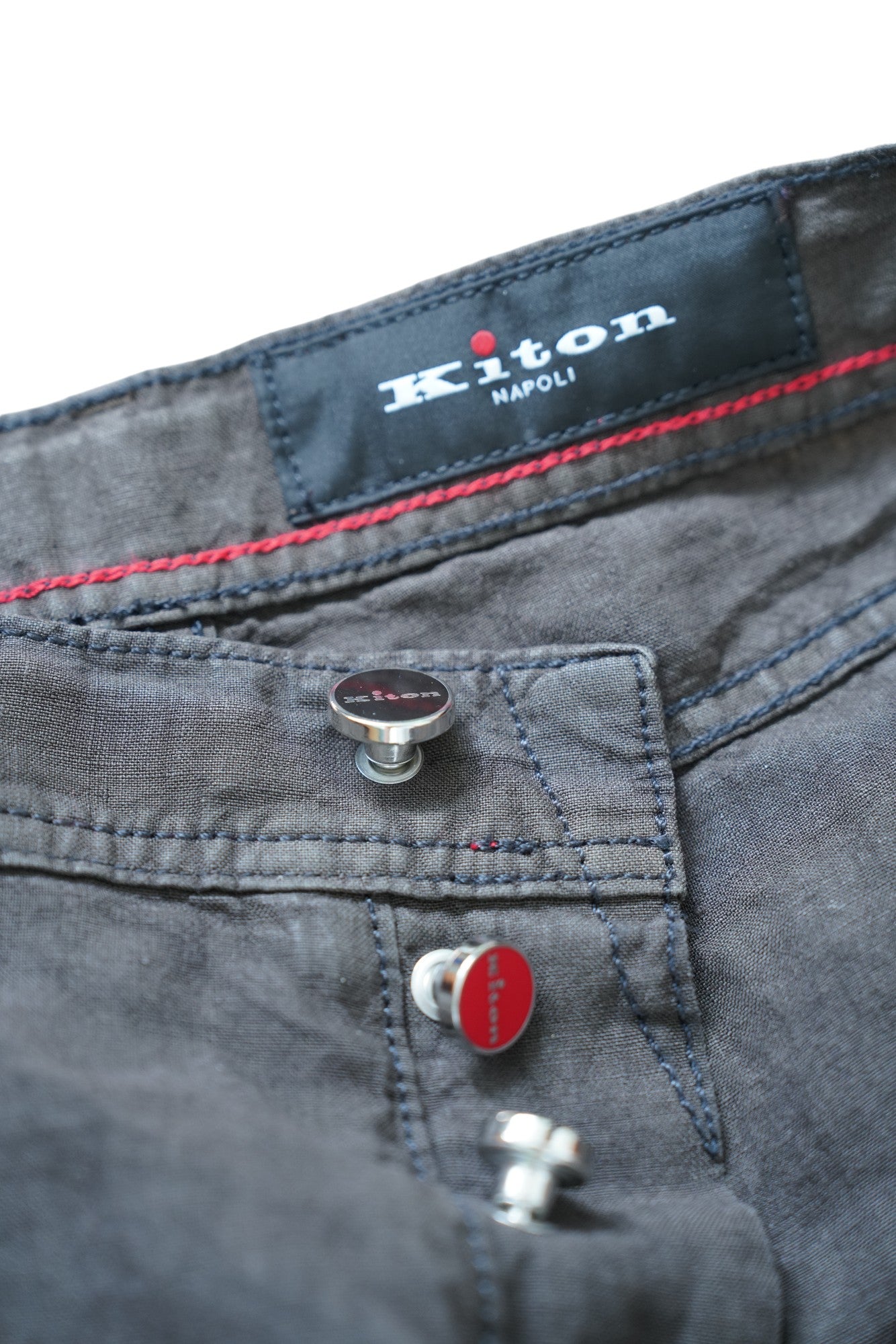 Kiton pantalon lin marron été