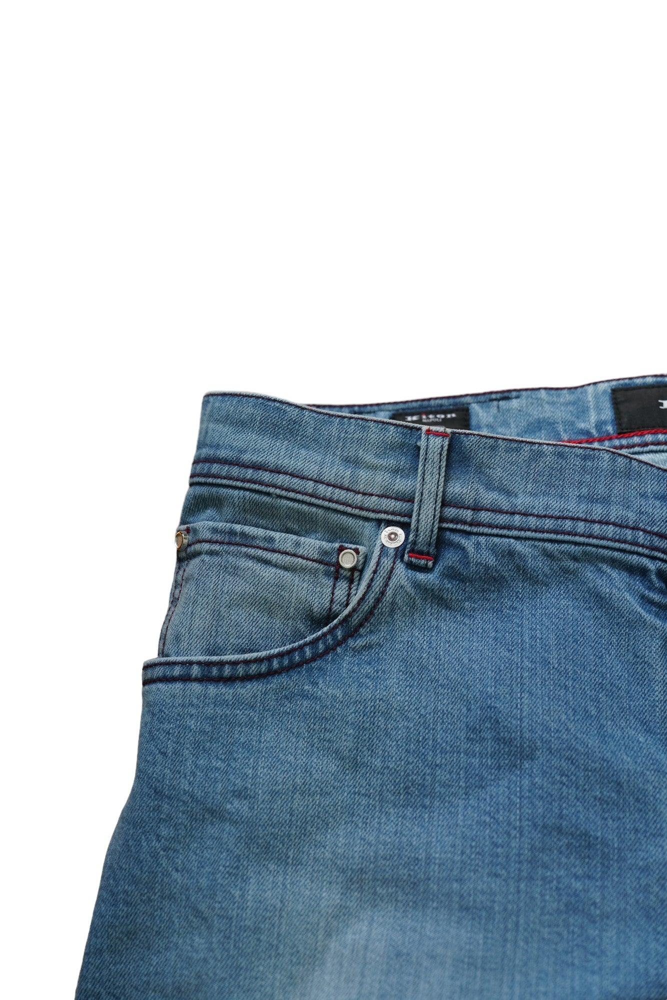 Kiton Jeans bleu Japan Denim clair délavé
