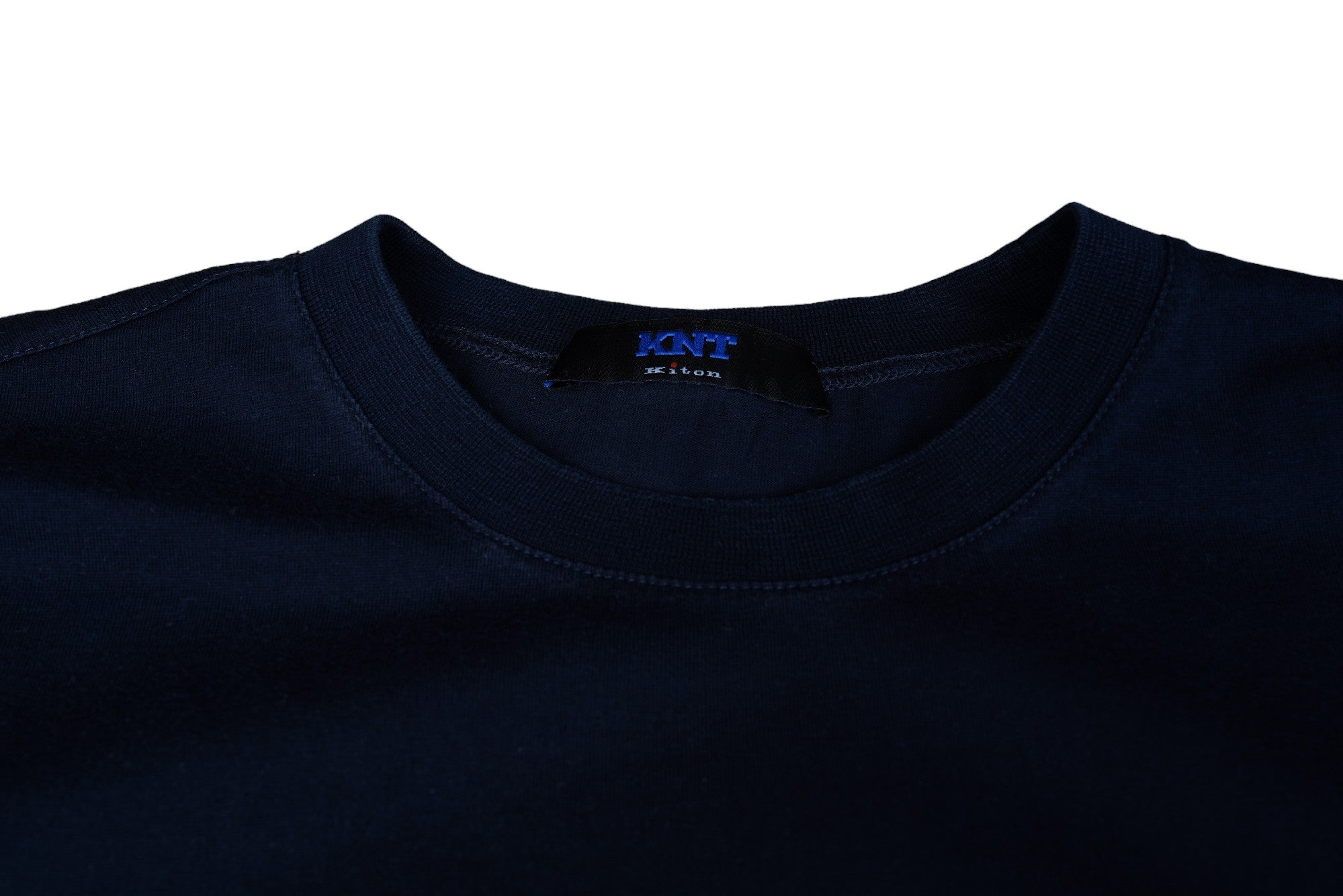 Kiton KNT T-shirt Navy coton lavé