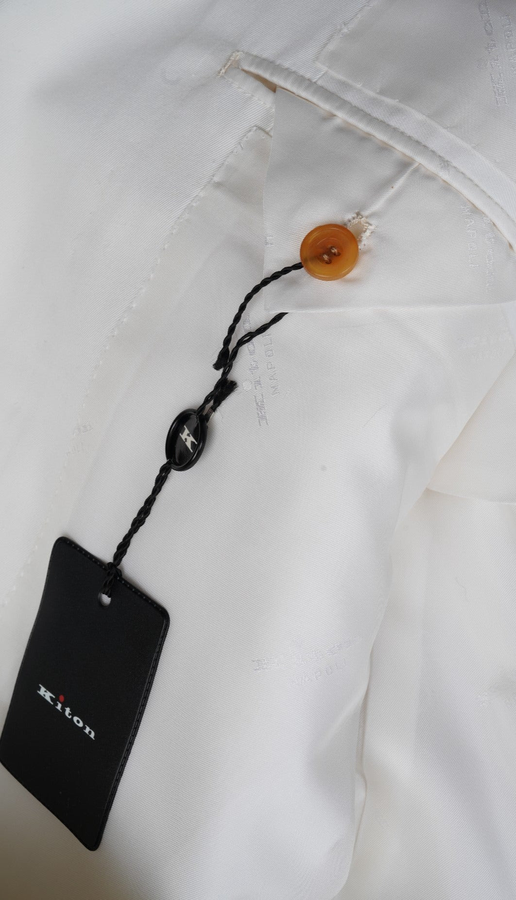 Kiton veste blazer coton blanc 54 été nouveau
