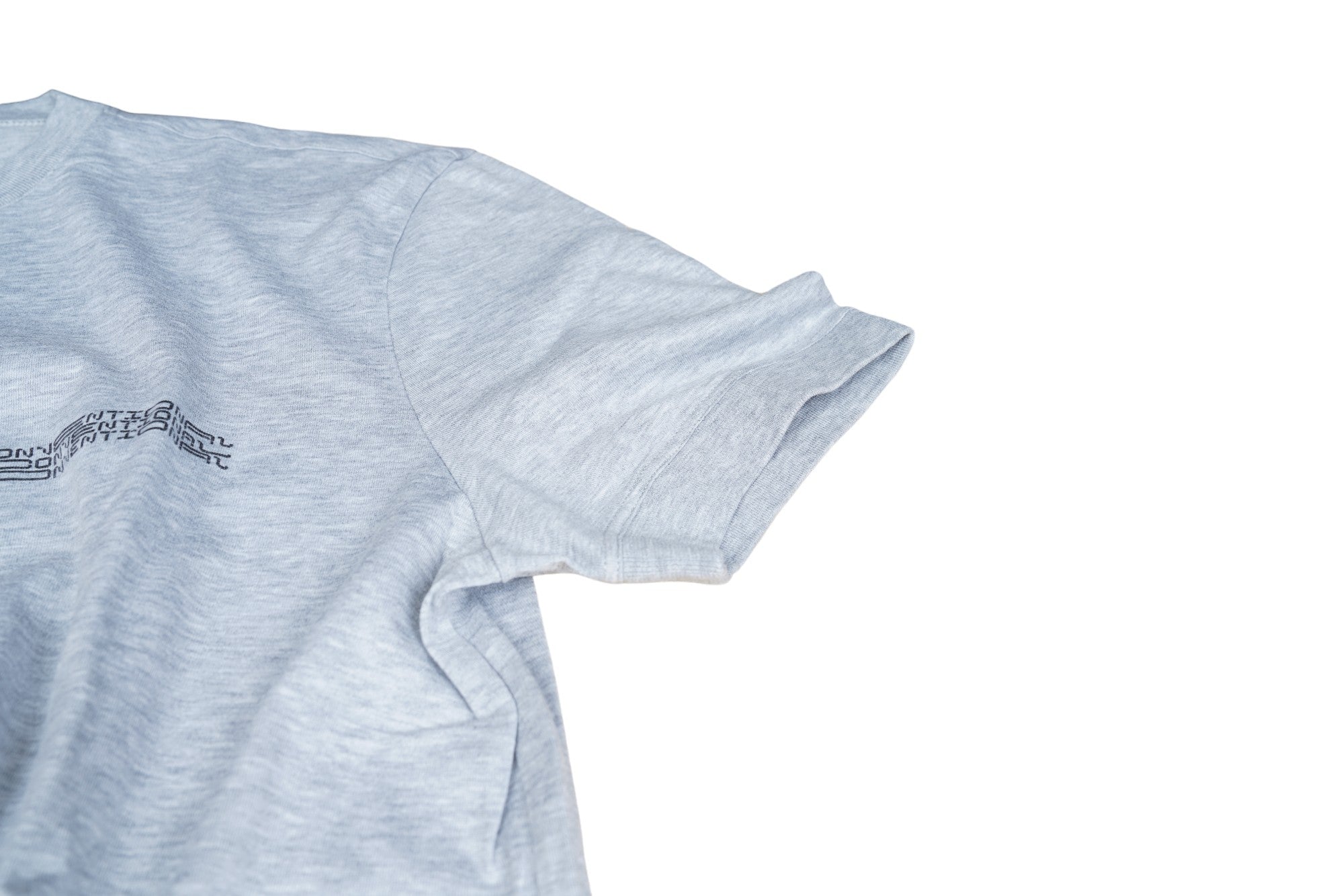 Kiton KNT T-shirt gris chiné coton lavé imprimé
