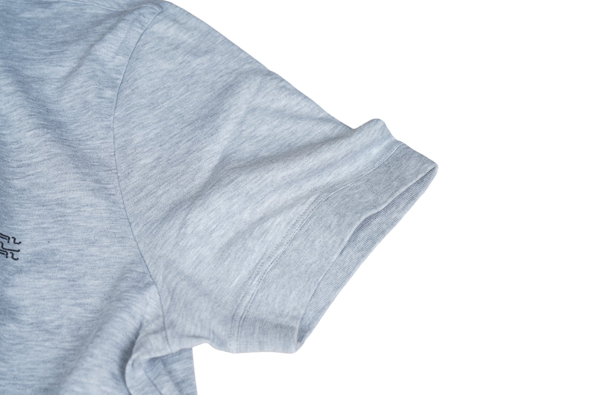 Kiton KNT T-shirt gris chiné coton lavé imprimé