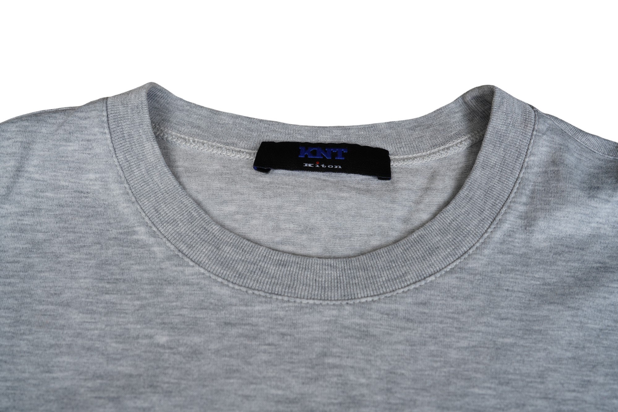 Kiton KNT T-shirt gris chiné coton lavé