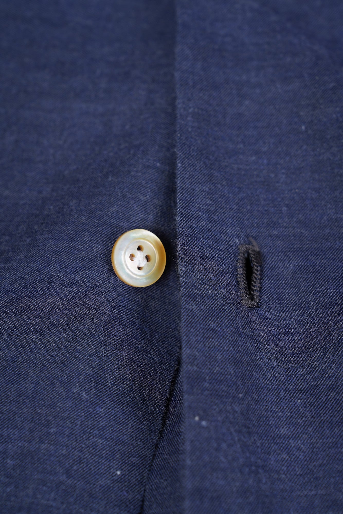 Kiton shirt dark blue New Tailored Handmade M Slim
