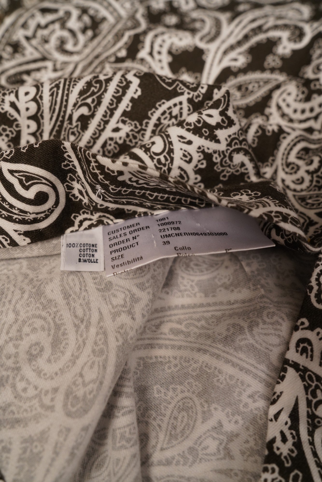 Kiton chemise motif paisley fait main 39
