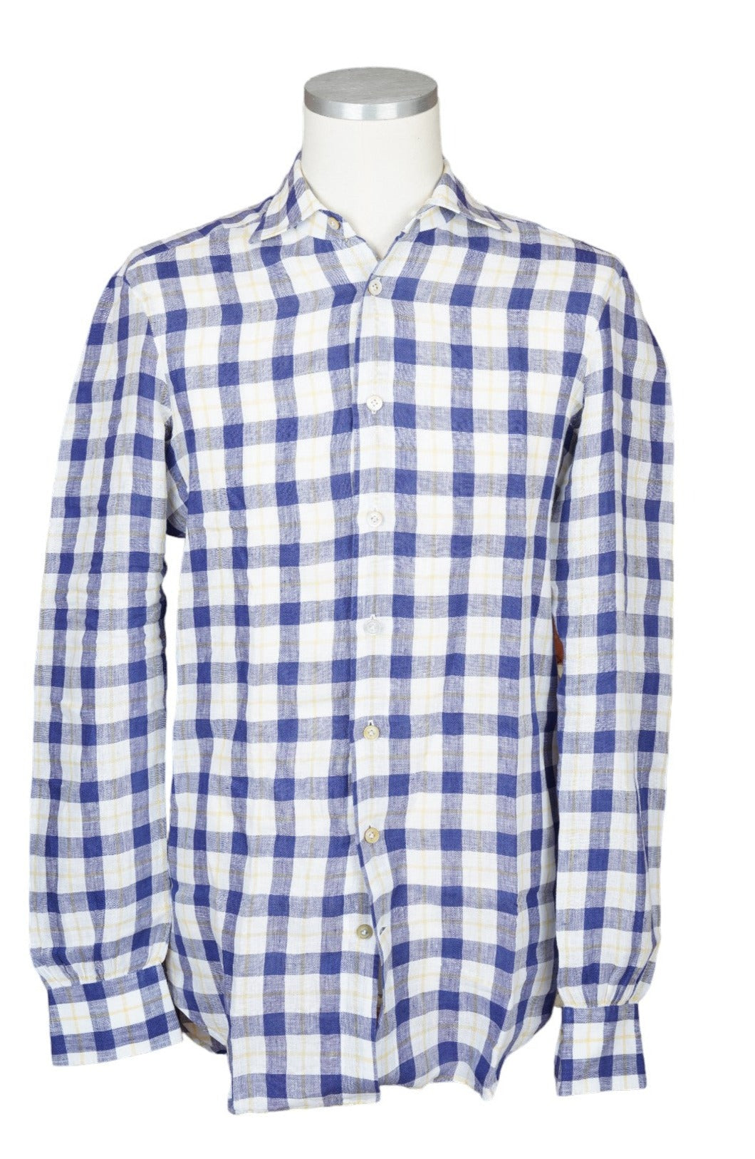 Kiton Chemise Lin Nouveau Sur Mesure Fait Main L Slim