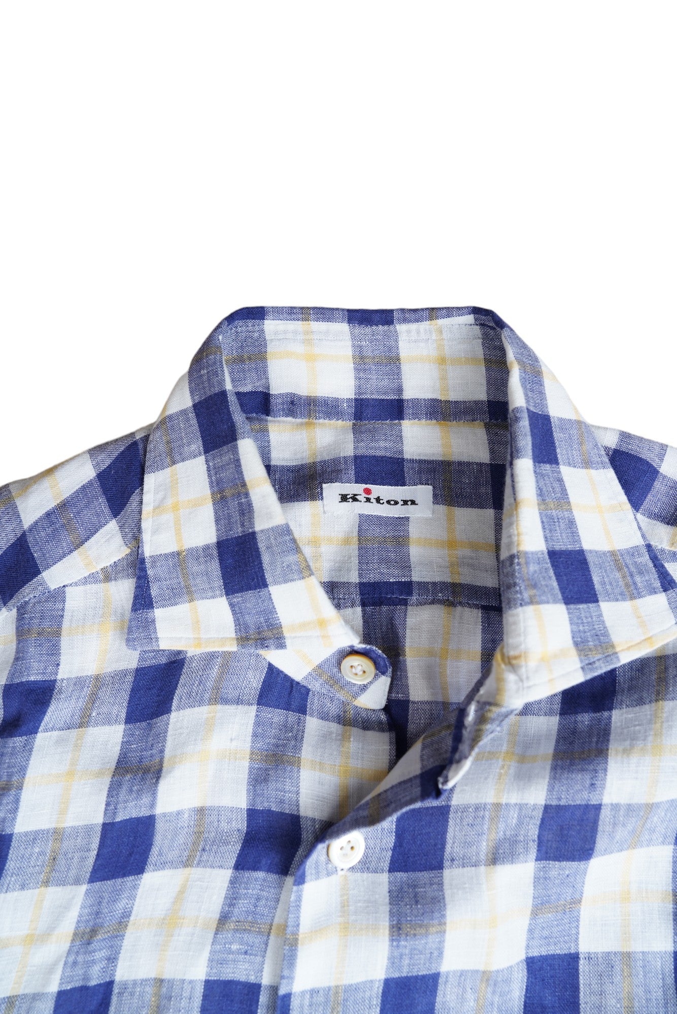 Kiton Chemise Lin Nouveau Sur Mesure Fait Main L Slim