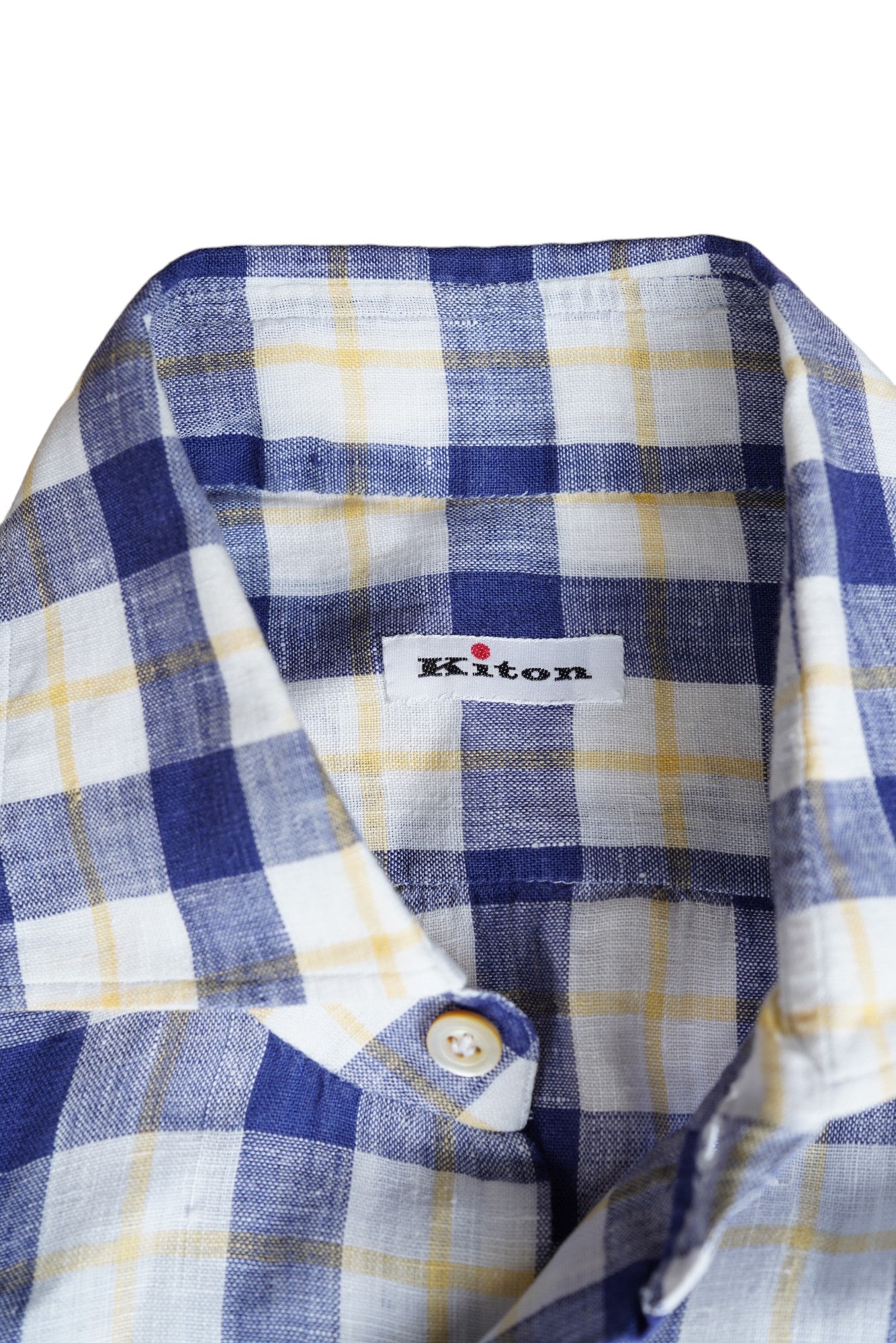 Kiton Chemise Lin Nouveau Sur Mesure Fait Main L Slim